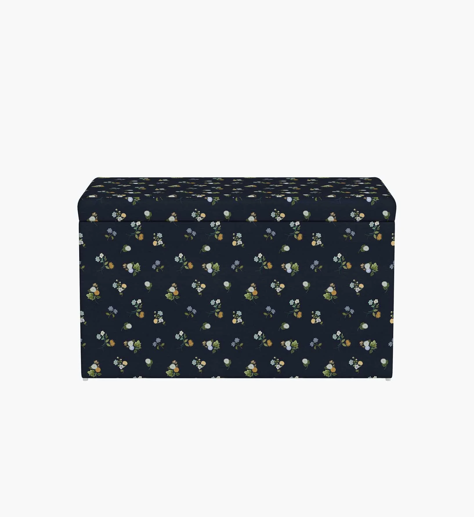 Willie Storage Bench - Ditsy Dahlia Navy