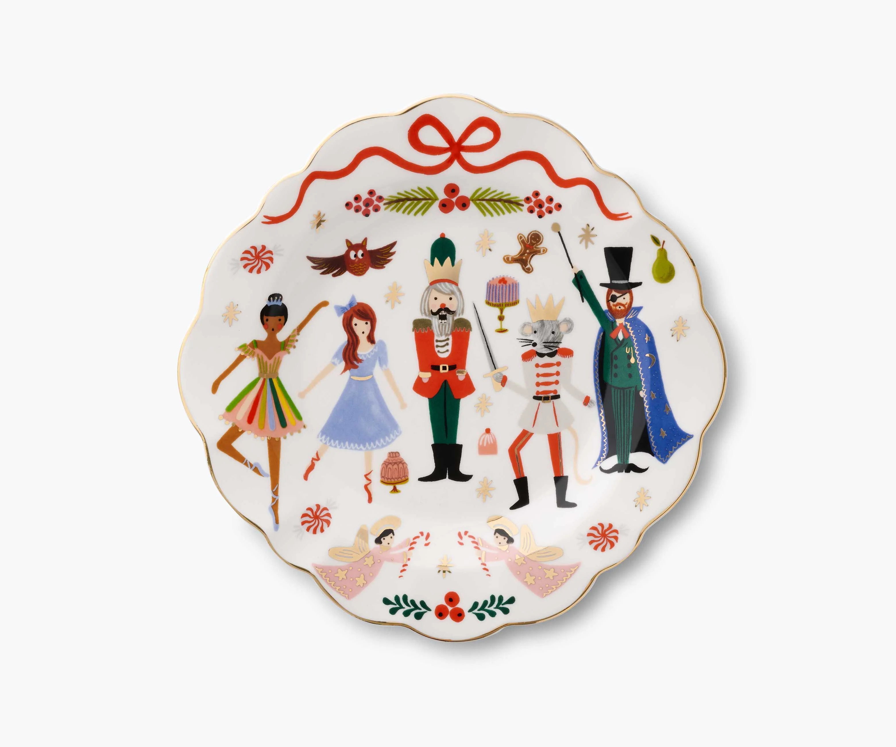 Porcelain Dessert Plate Set - Nutcracker