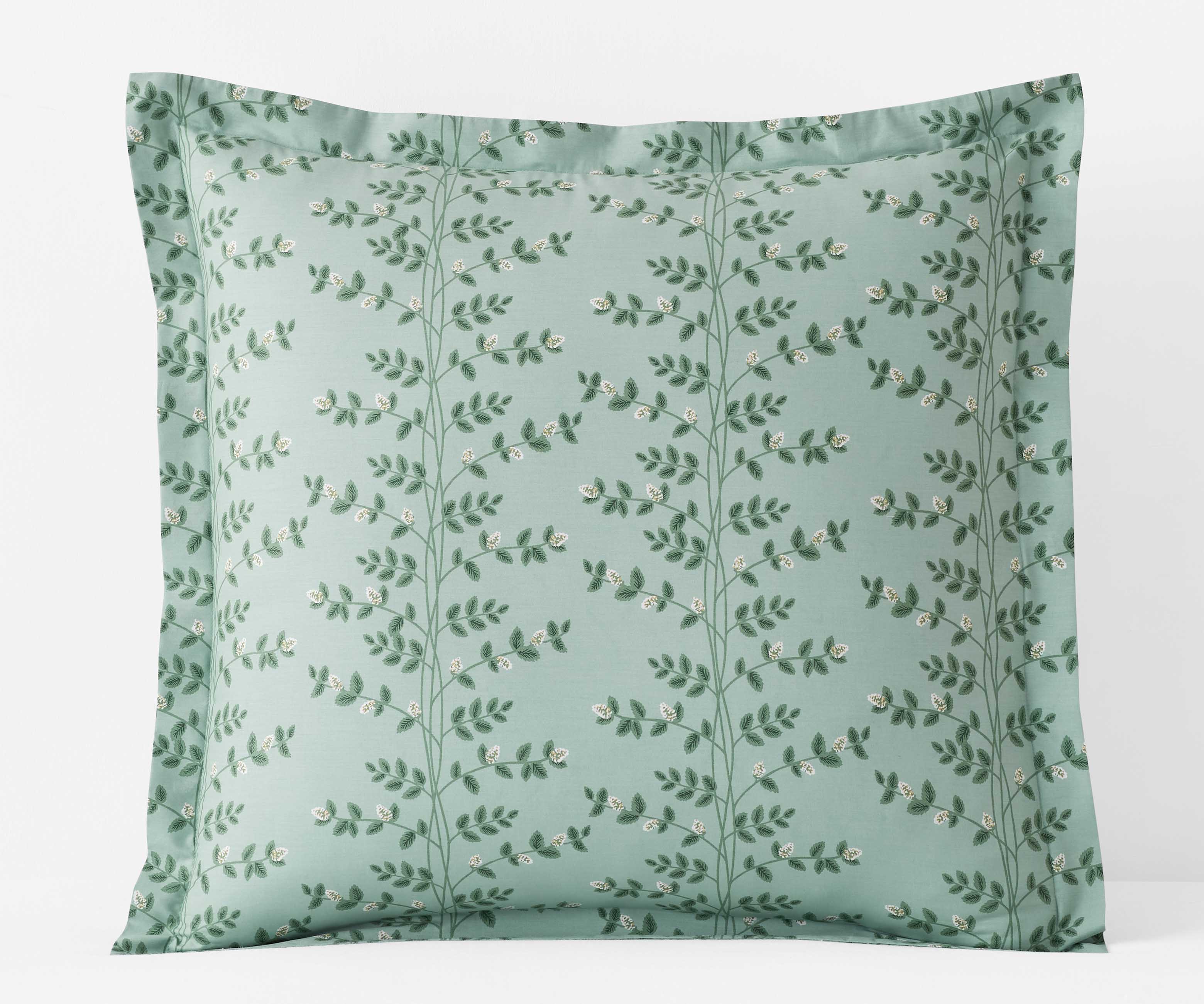 Percale Sham - Climbing Vines Sage
