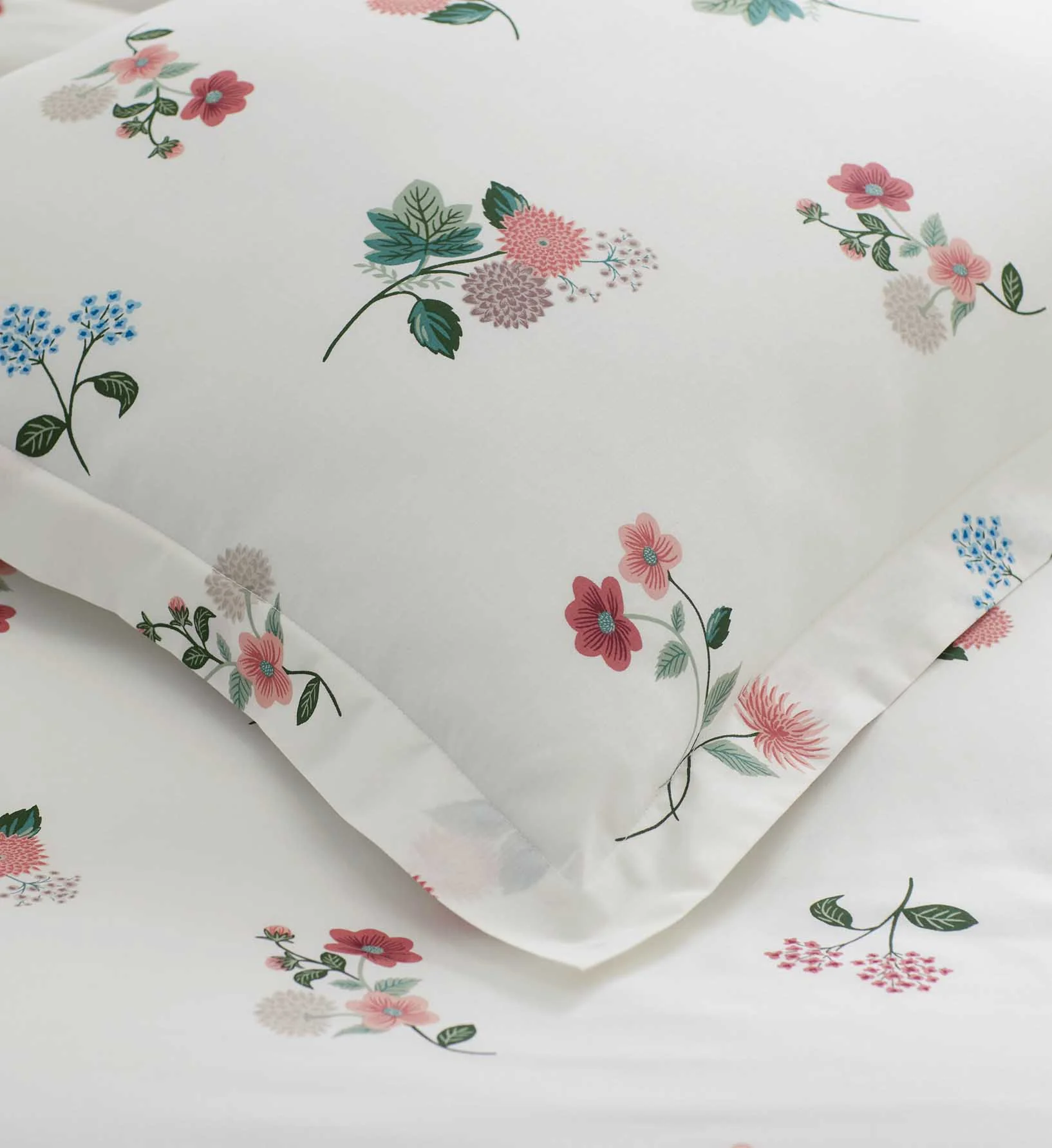 Percale Sham - Ditsy Dahlia Ivory