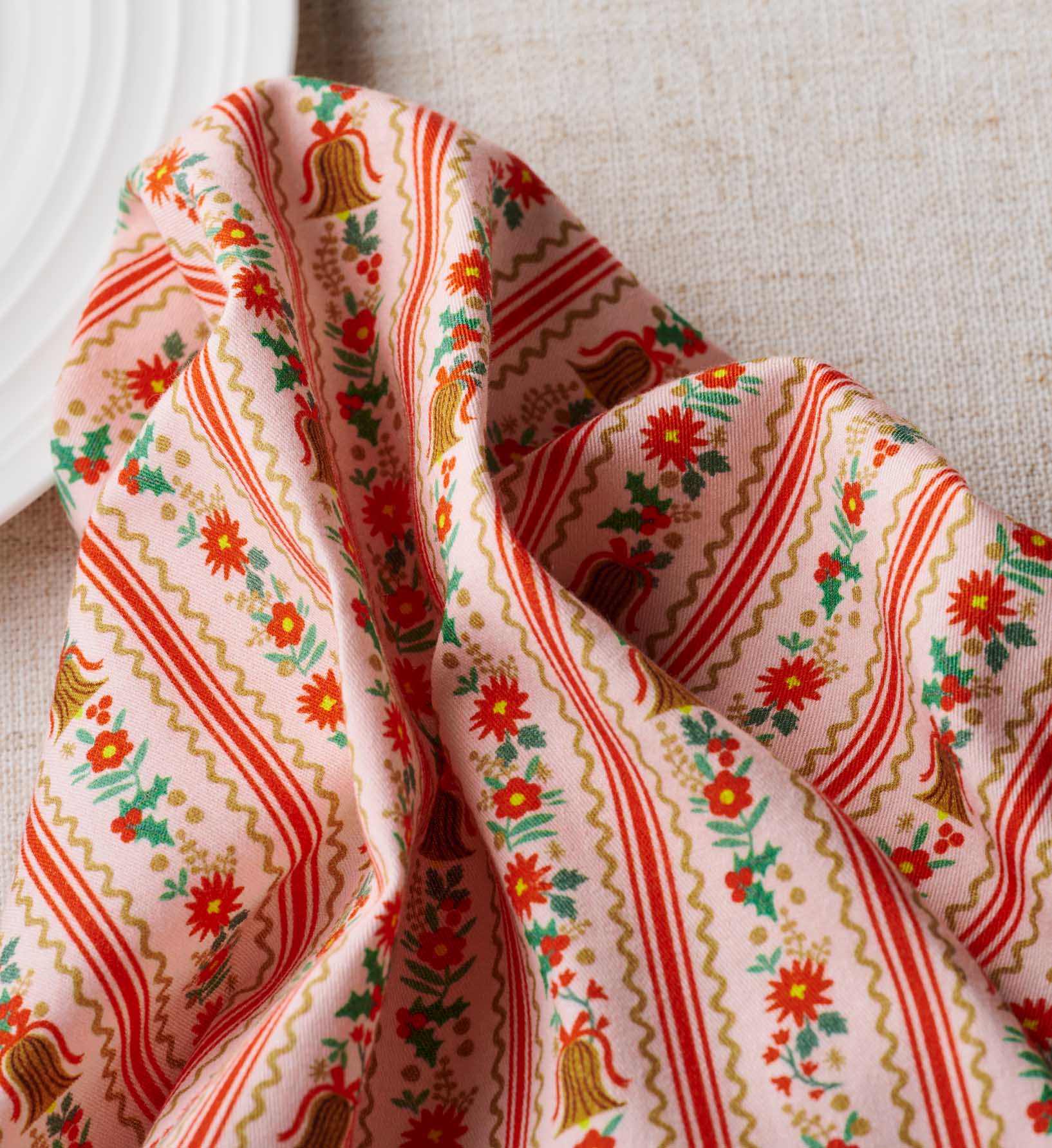 Cotton Napkin Set - Holly Jolly