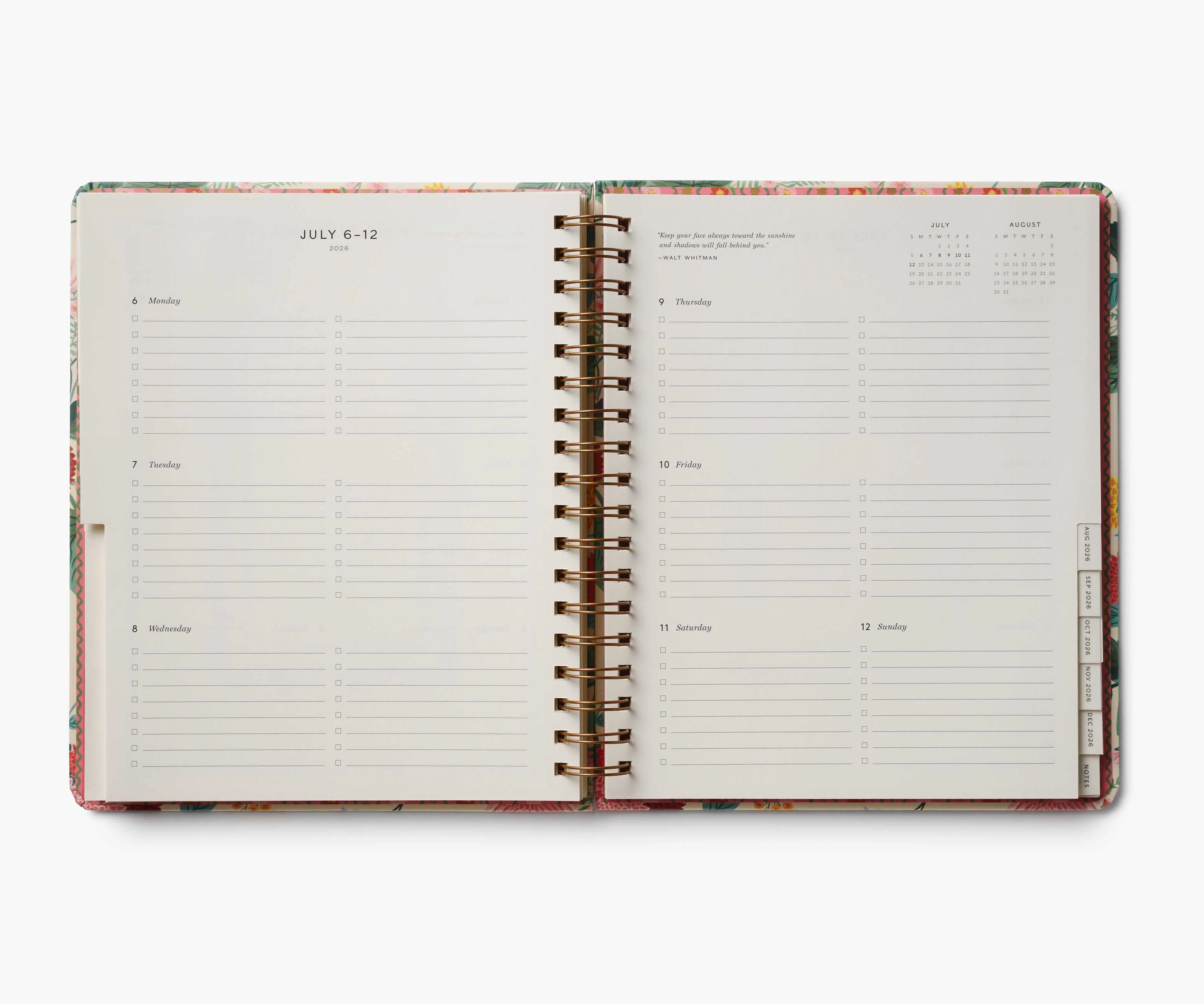 2025-2026 17-Month Academic Hardcover Spiral Planner - Dahlia