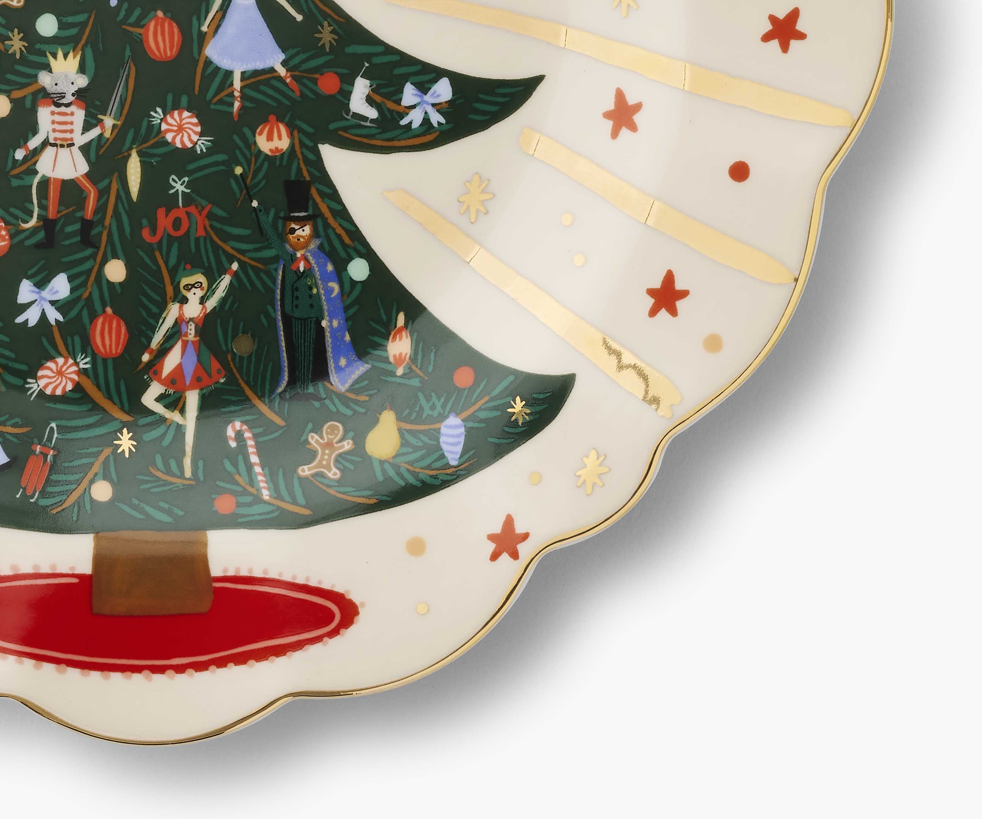 Porcelain Dessert Plate Set - Nutcracker