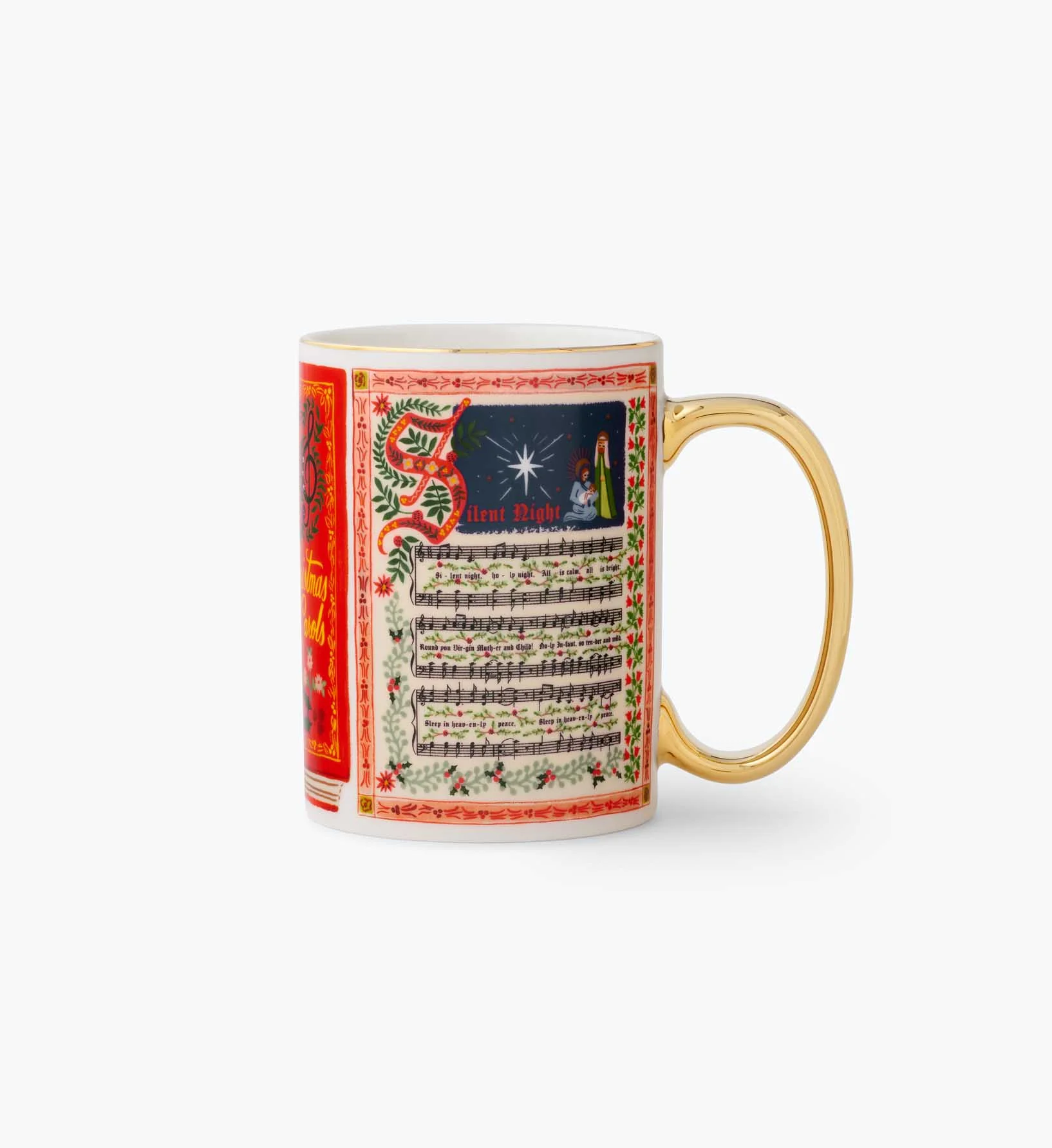 Holiday Porcelain Mug - Christmas Carols