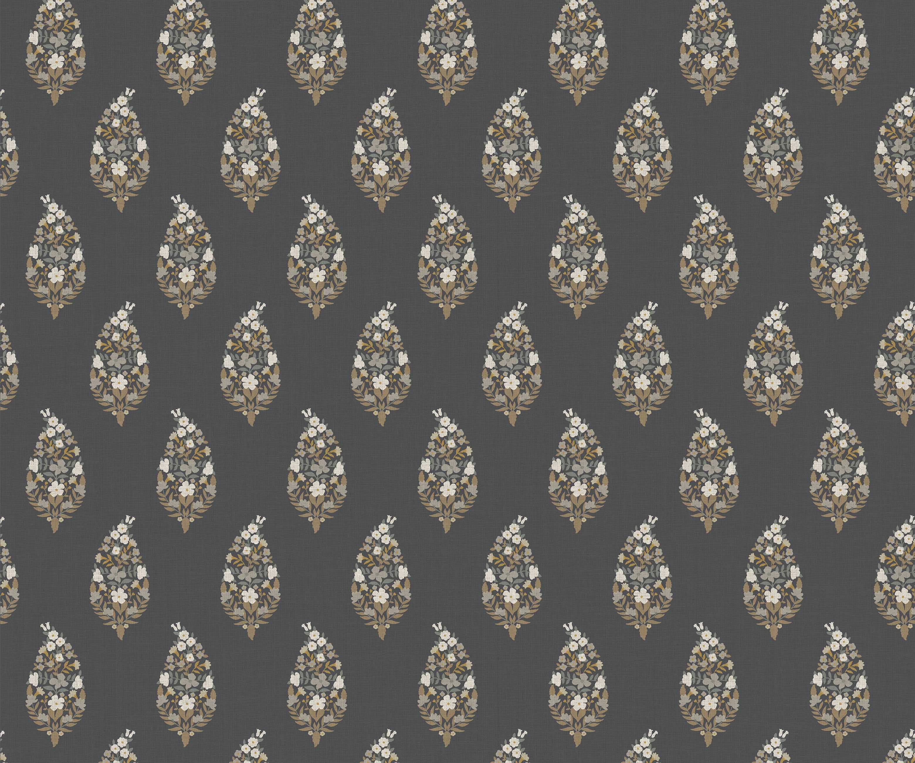 Paisley Wallpaper - Black