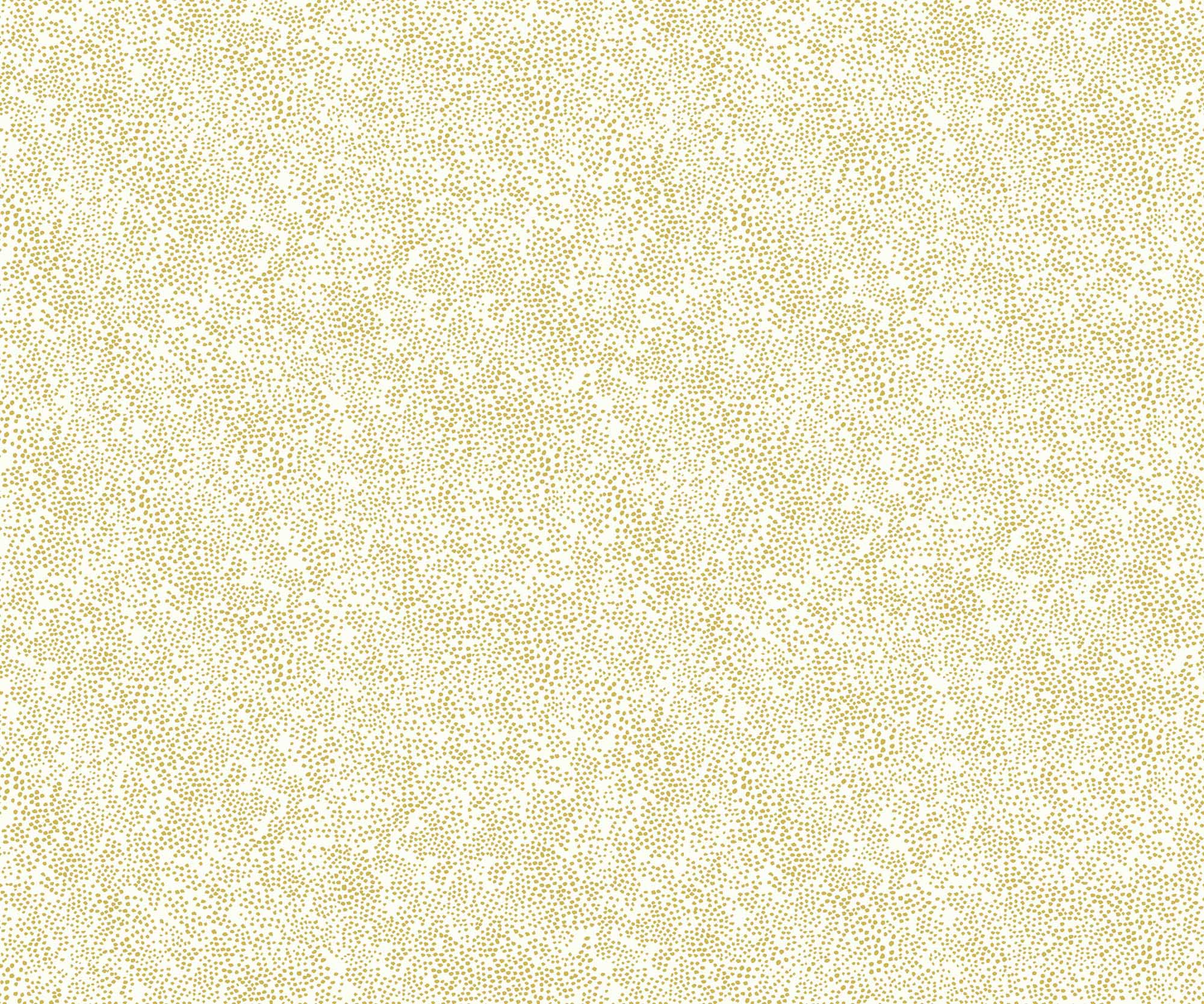 Champagne Dots Wallpaper - Metallic Gold & White