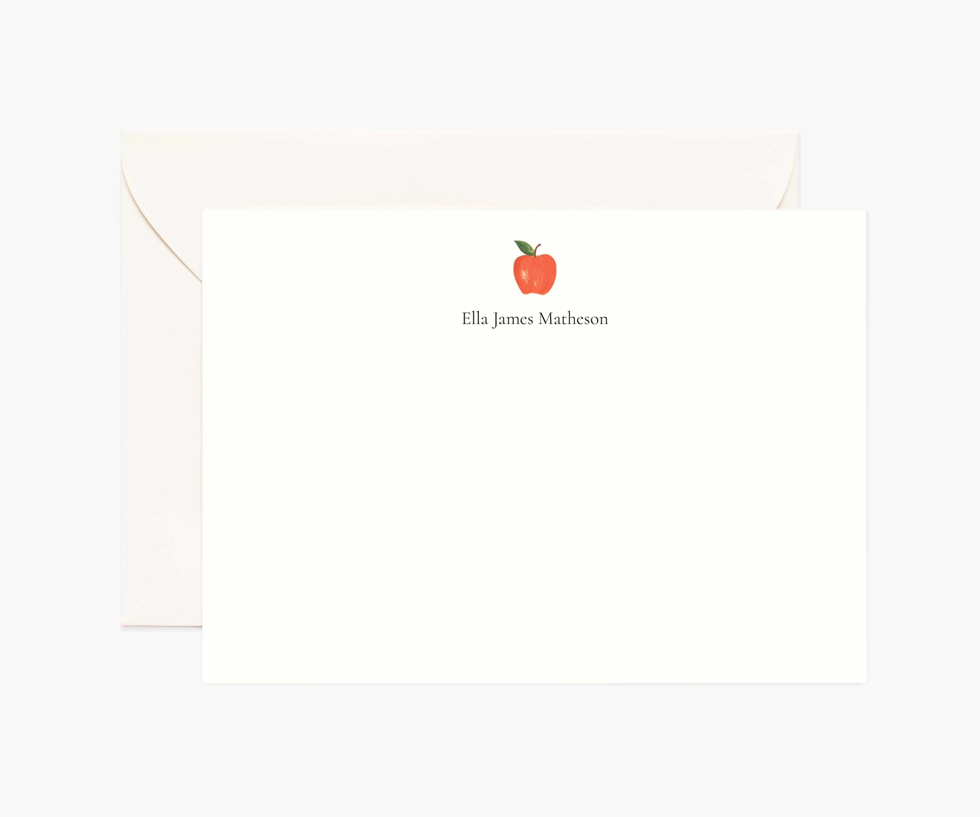 Food & Drink Personalized Stationery  - Apple
