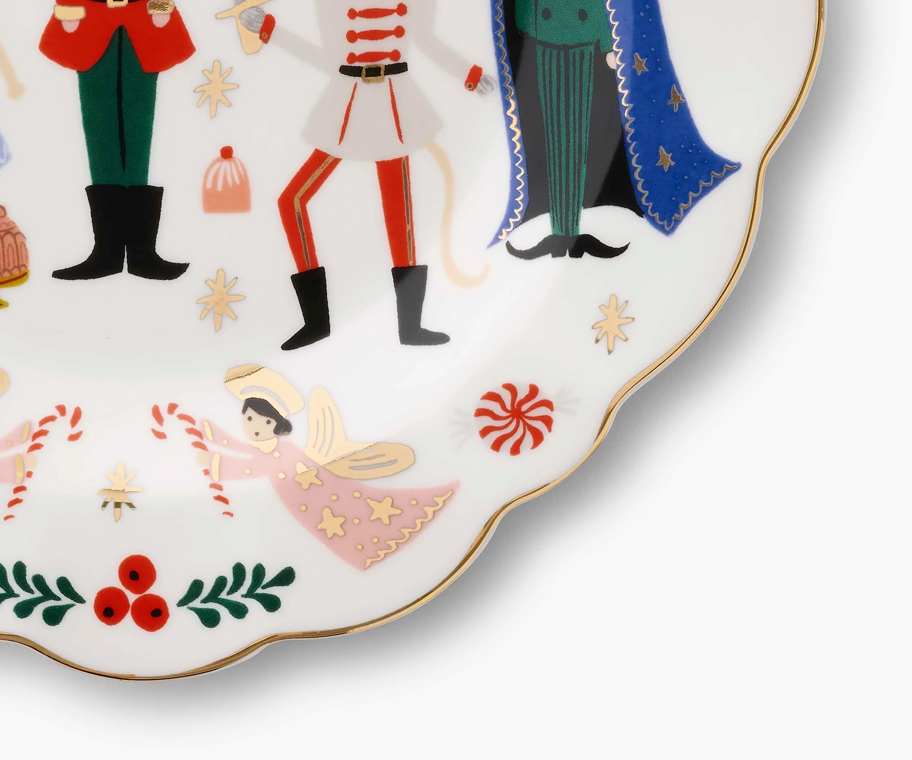 Porcelain Dessert Plate Set - Nutcracker
