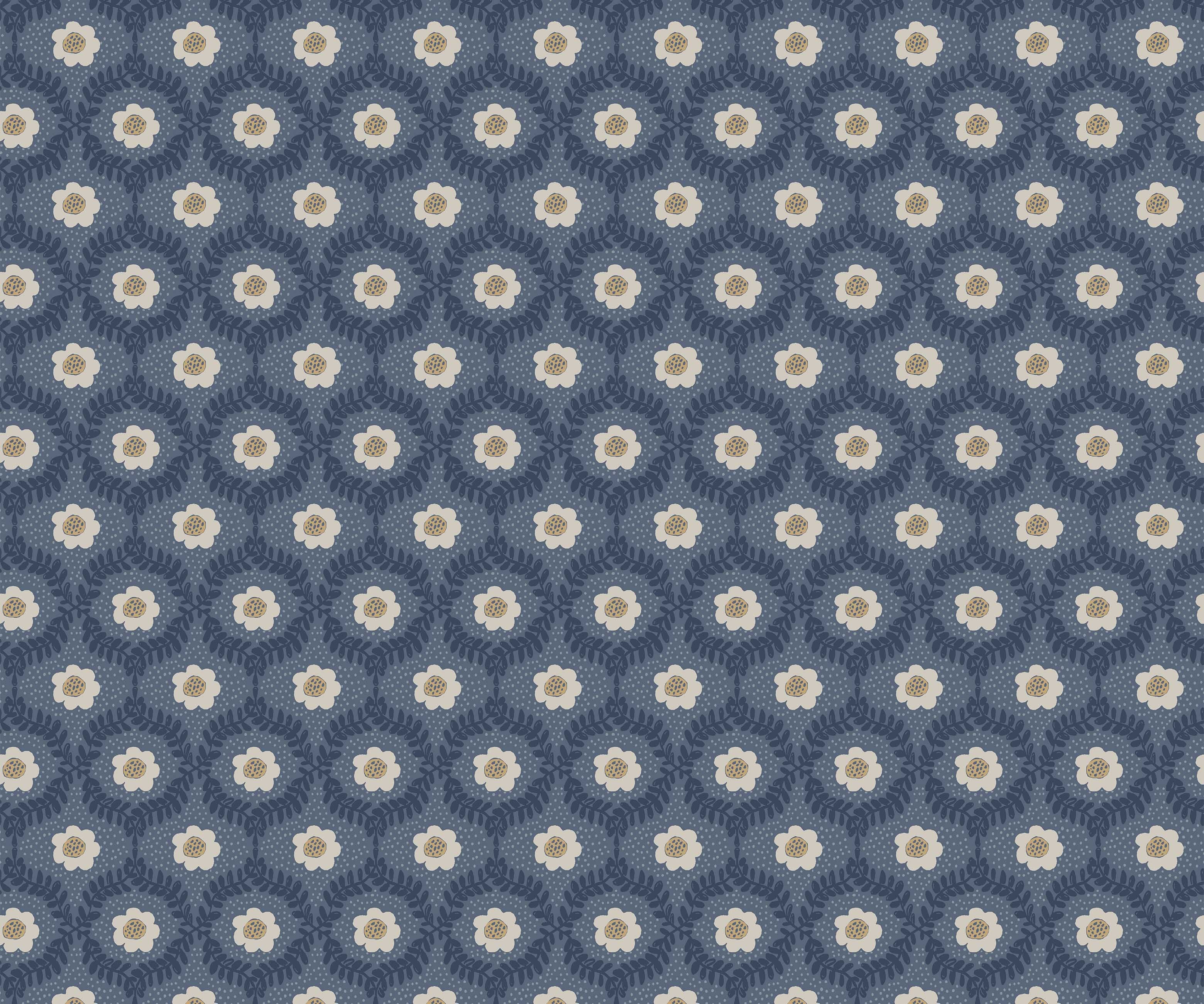 Emma Wallpaper - Navy