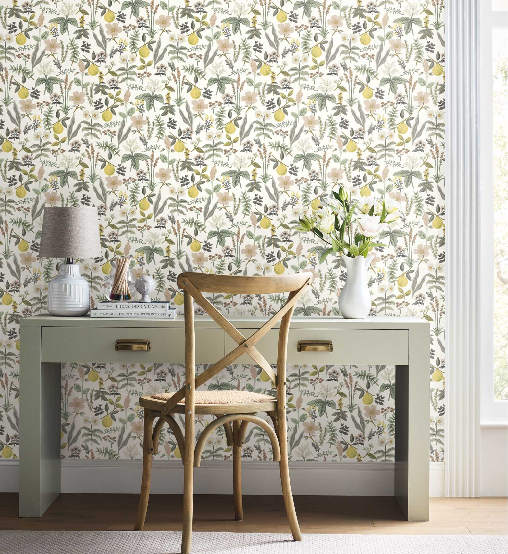 Herb Garden Peel & Stick Wallpaper - Cream