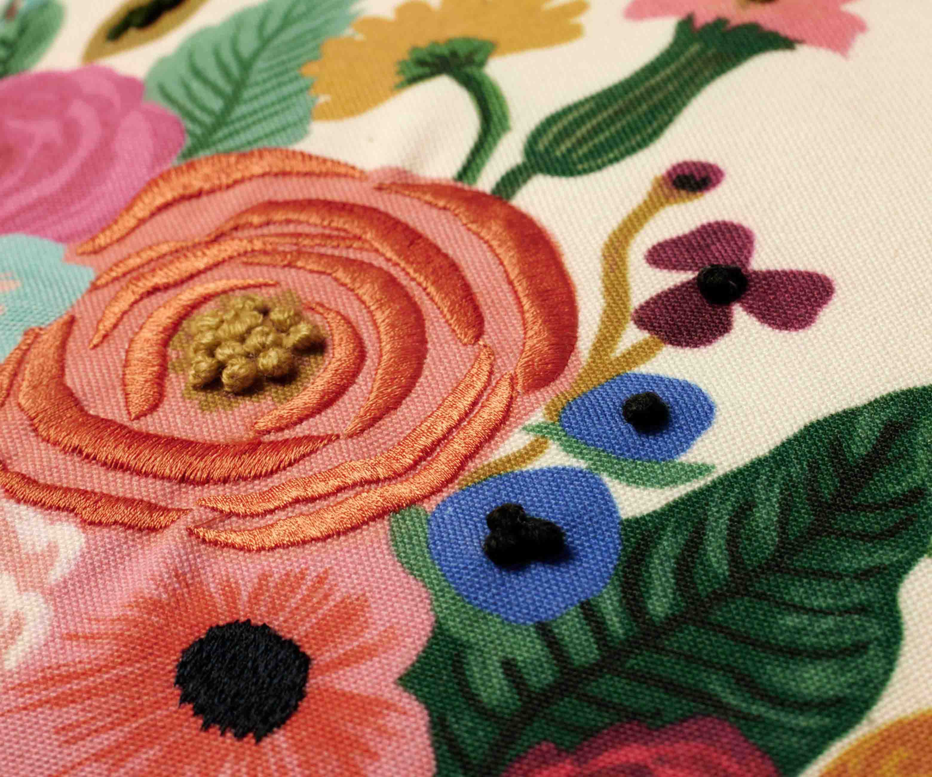 Beauty of What You Love Embroidered Pillow - Multi