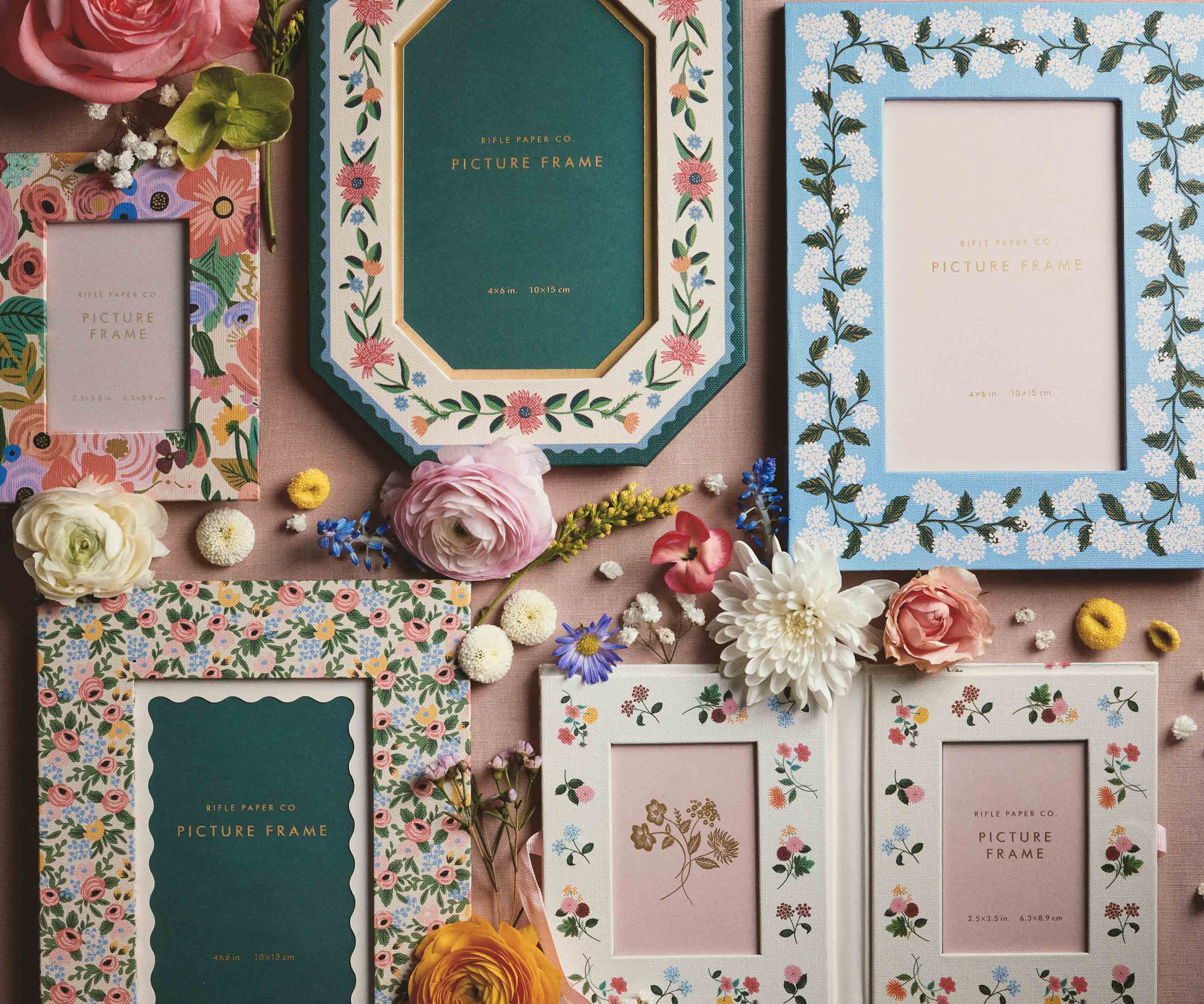 Folio Paper Wrapped Picture Frame - Ditsy Dahlia