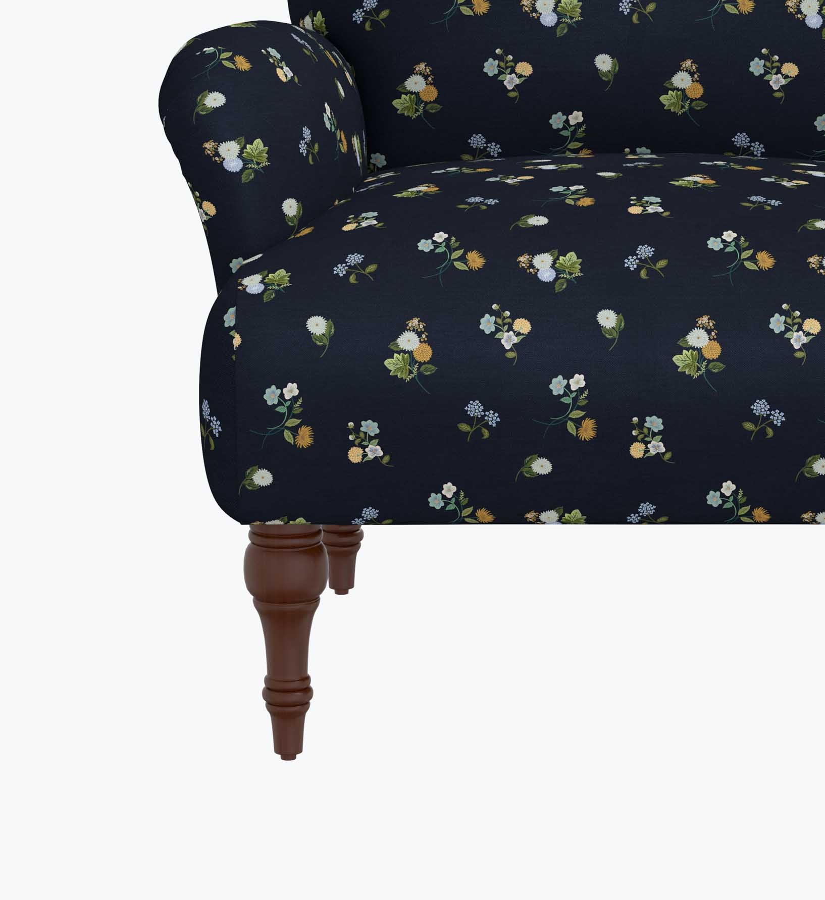 Bristol Armchair - Ditsy Dahlia Navy