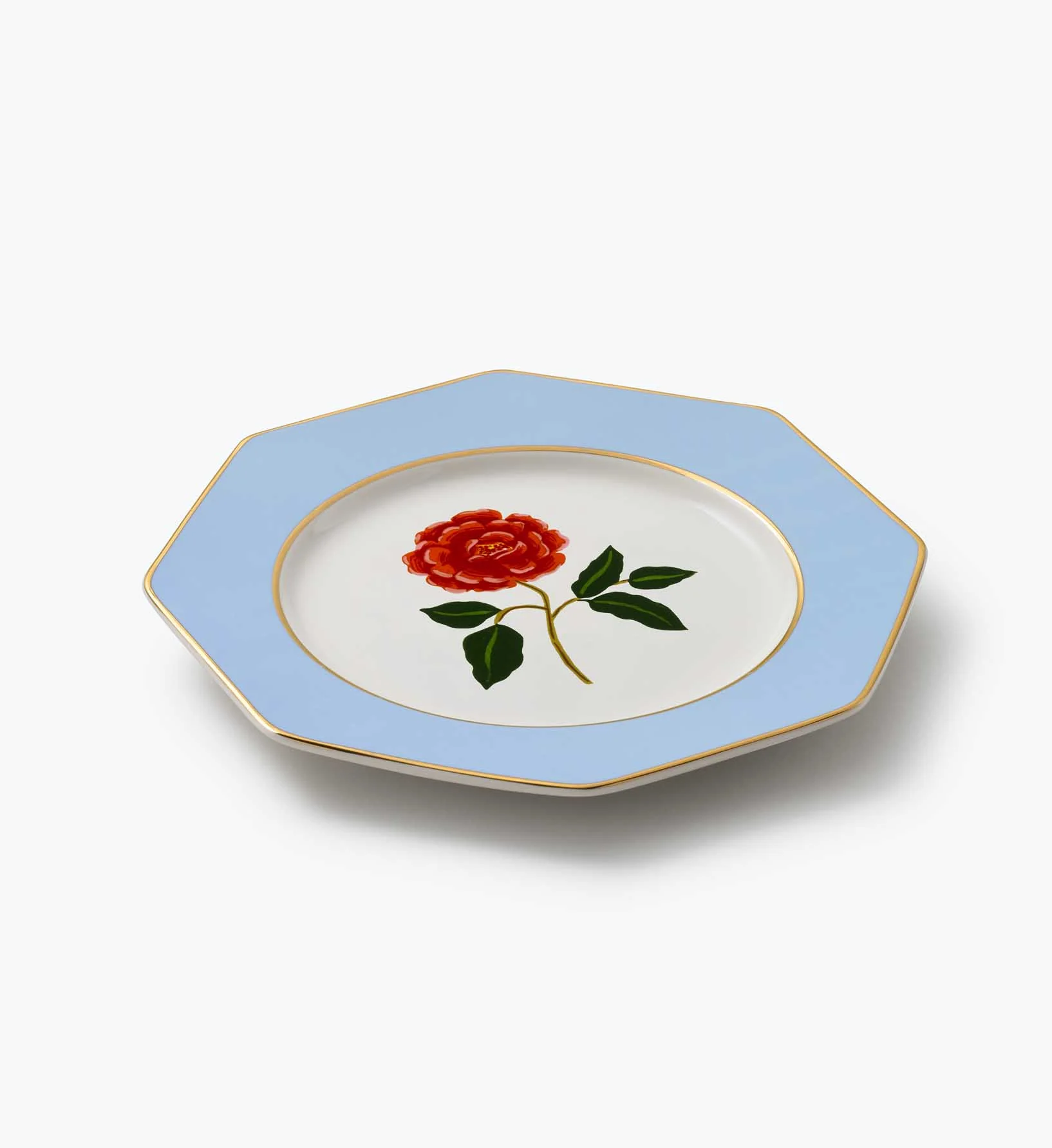 Porcelain Dessert Plate Set - Roses