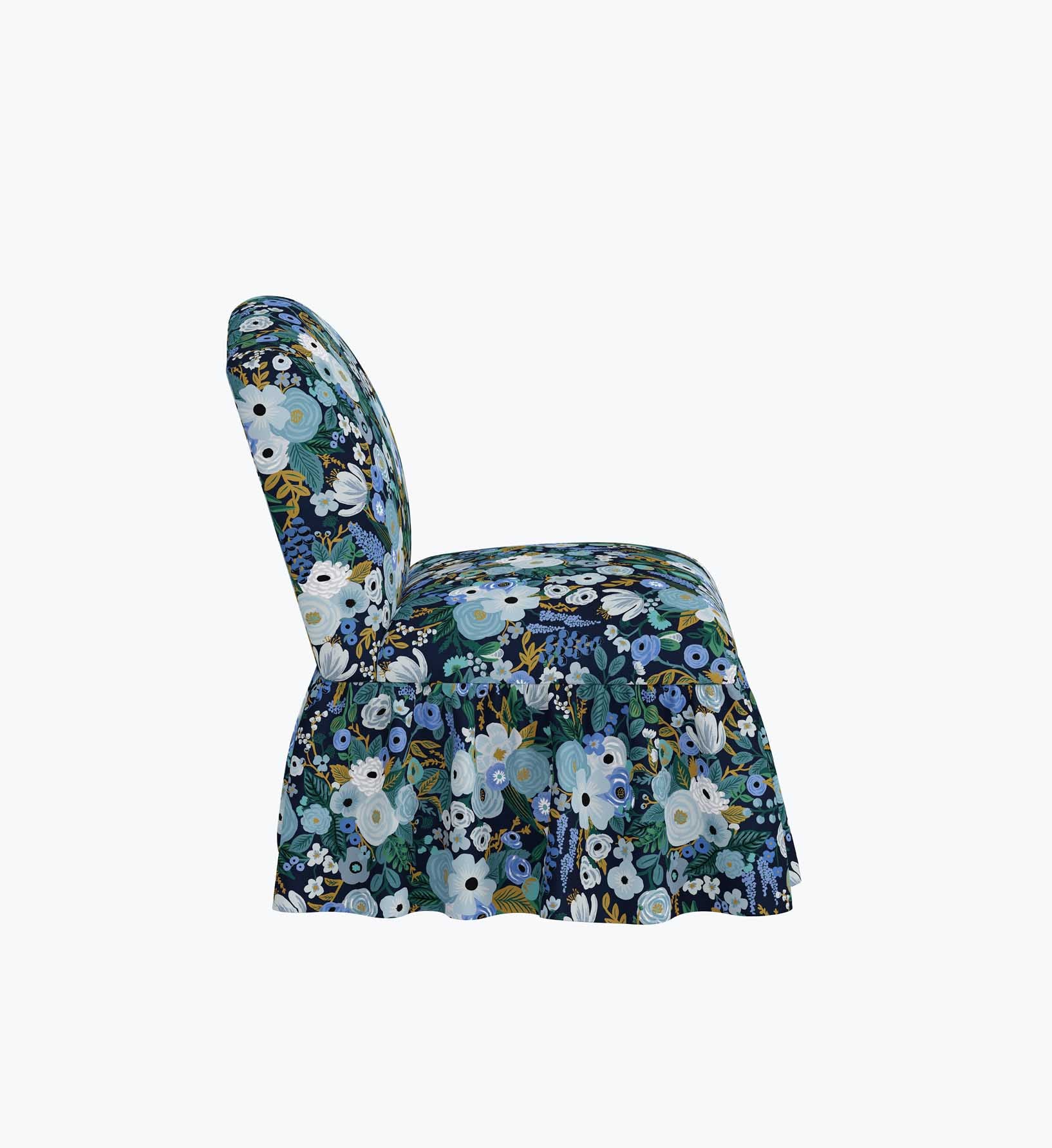 Edie Slipper Chair - Garden Party Blue