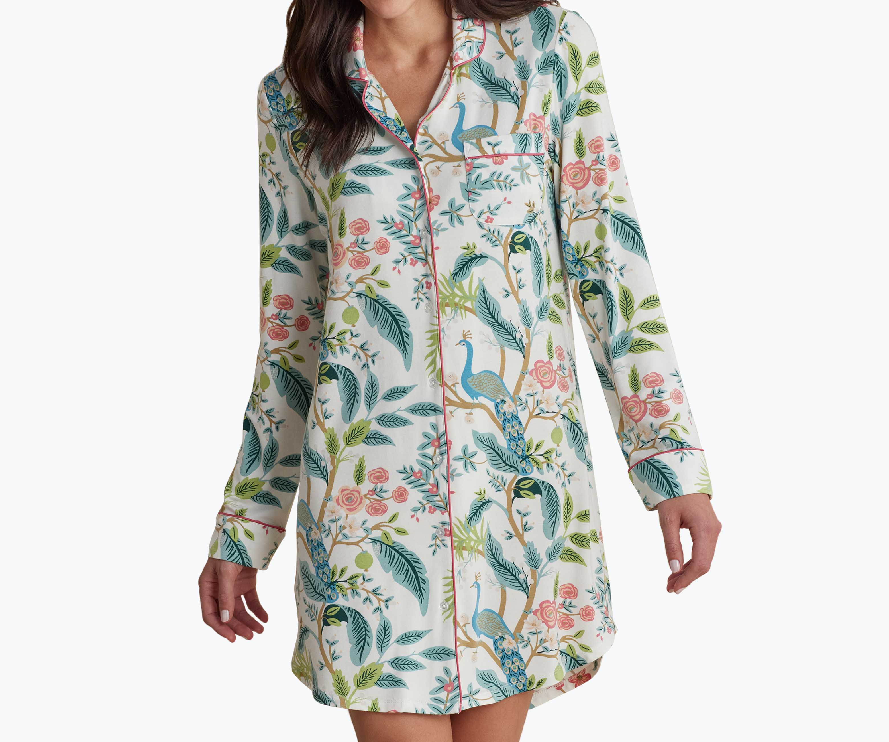 Tencel Modal Nightshirt - Peacock Ivory