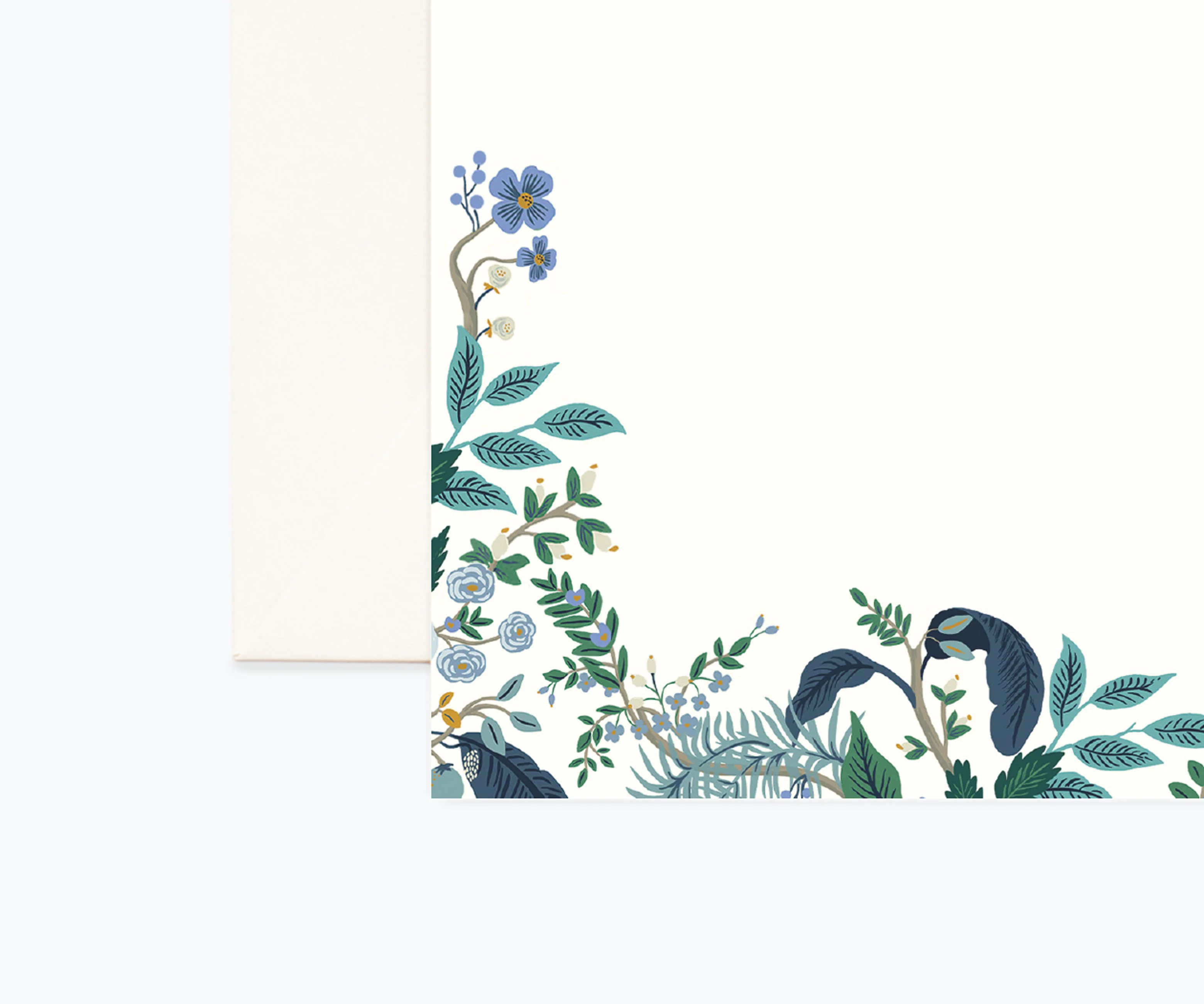 Floral Personalized Stationery  - Peacock