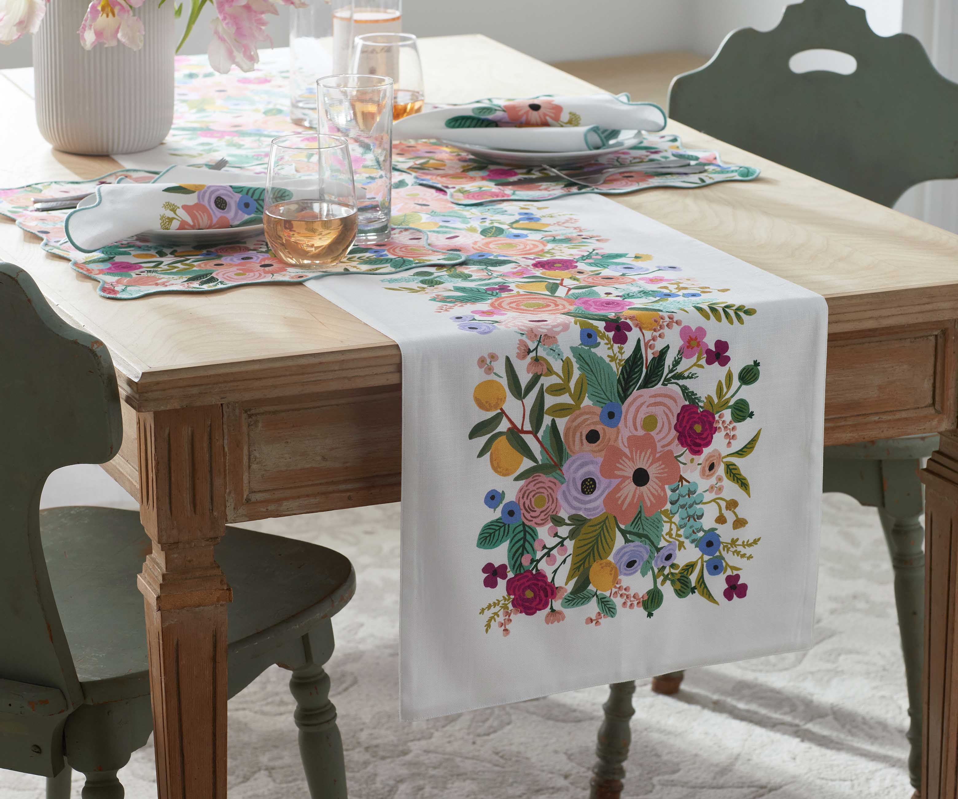 Cotton Table Runner - Garden Party