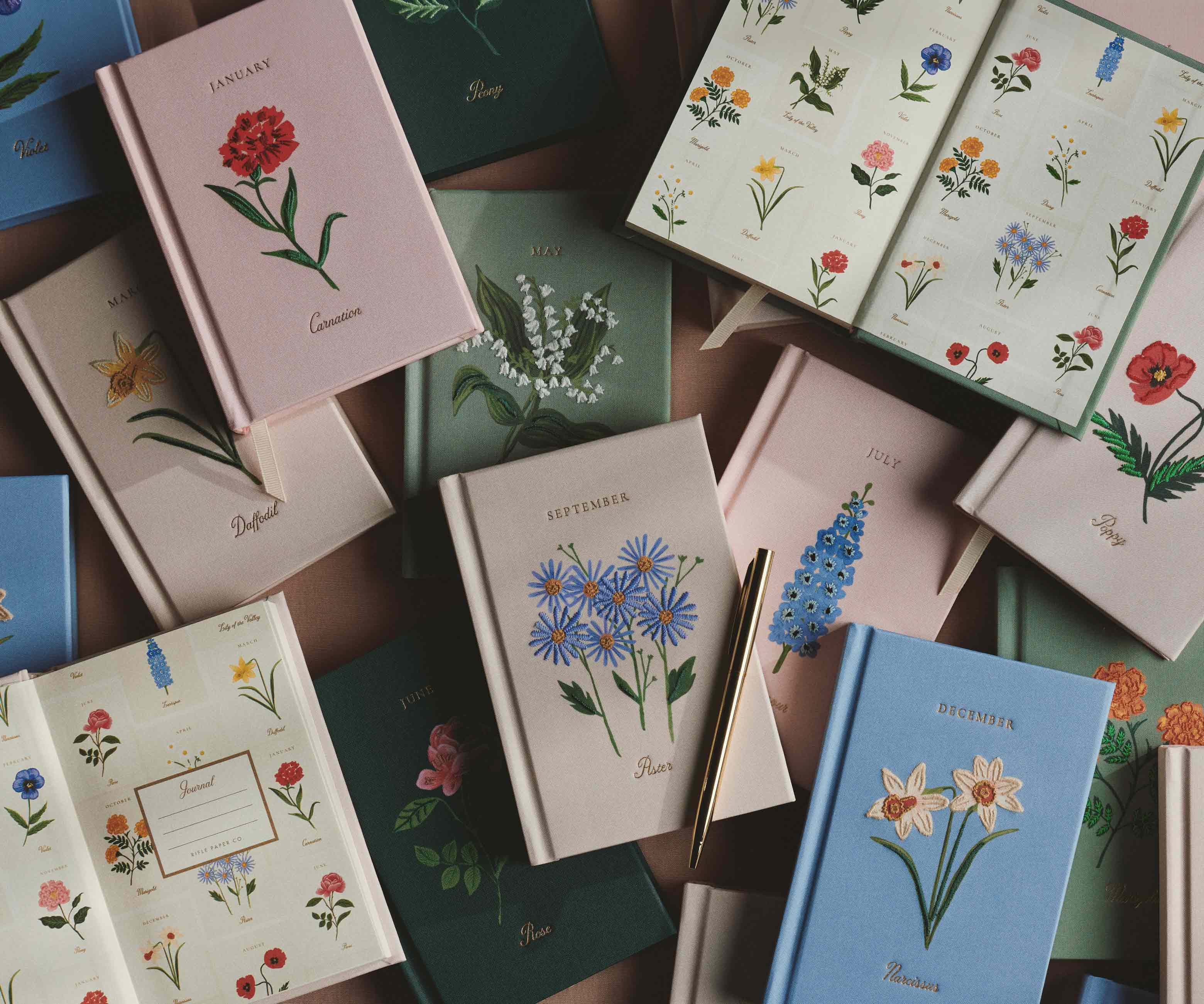 Birth Month Mini Embroidered Journal - May