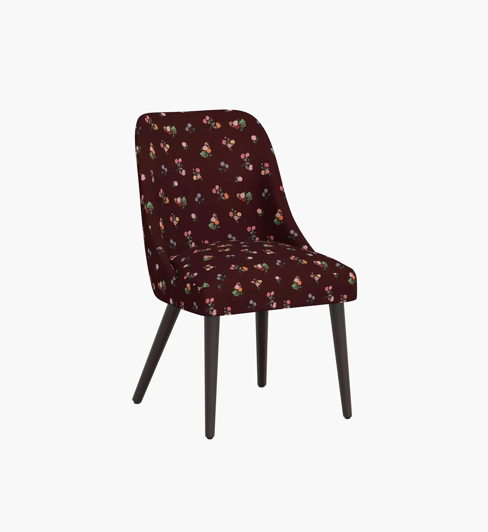Clare Dining Chair - Ditsy Dahlia Burgundy