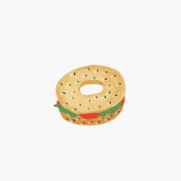 Food & Drink Personalized Stationery  - Bagel