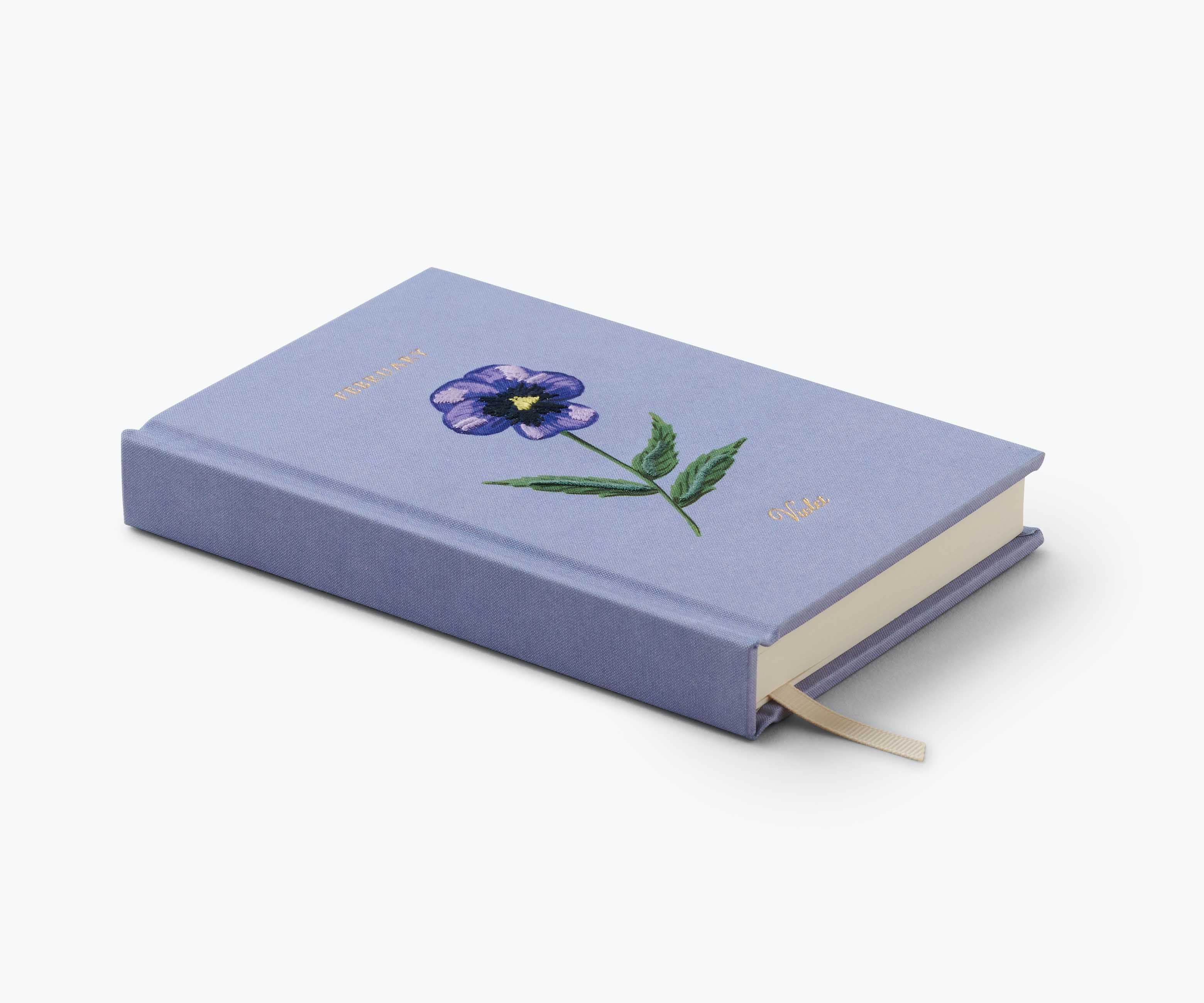 Birth Month Mini Embroidered Journal - February