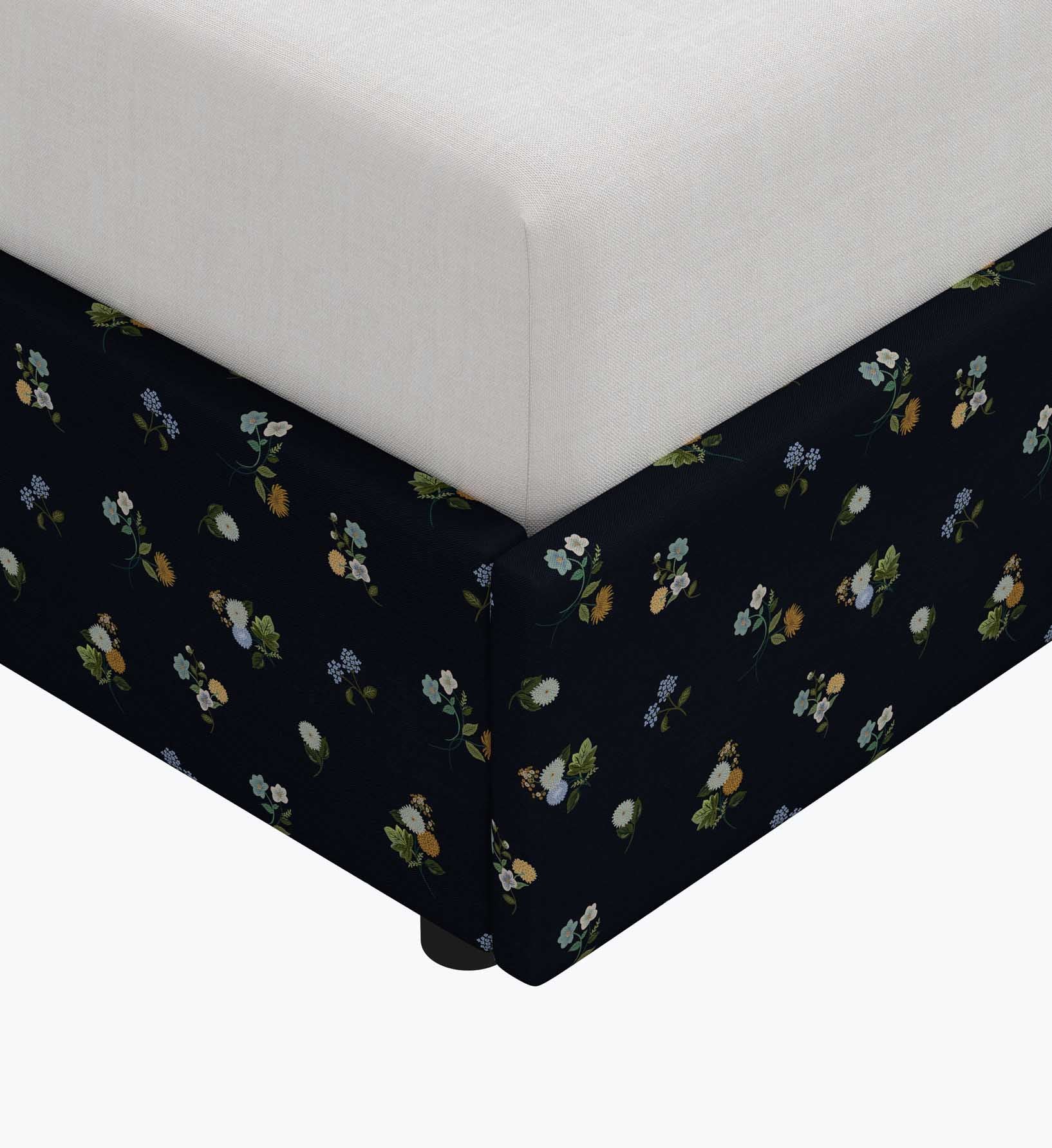 Marion Bed - Ditsy Dahlia Navy