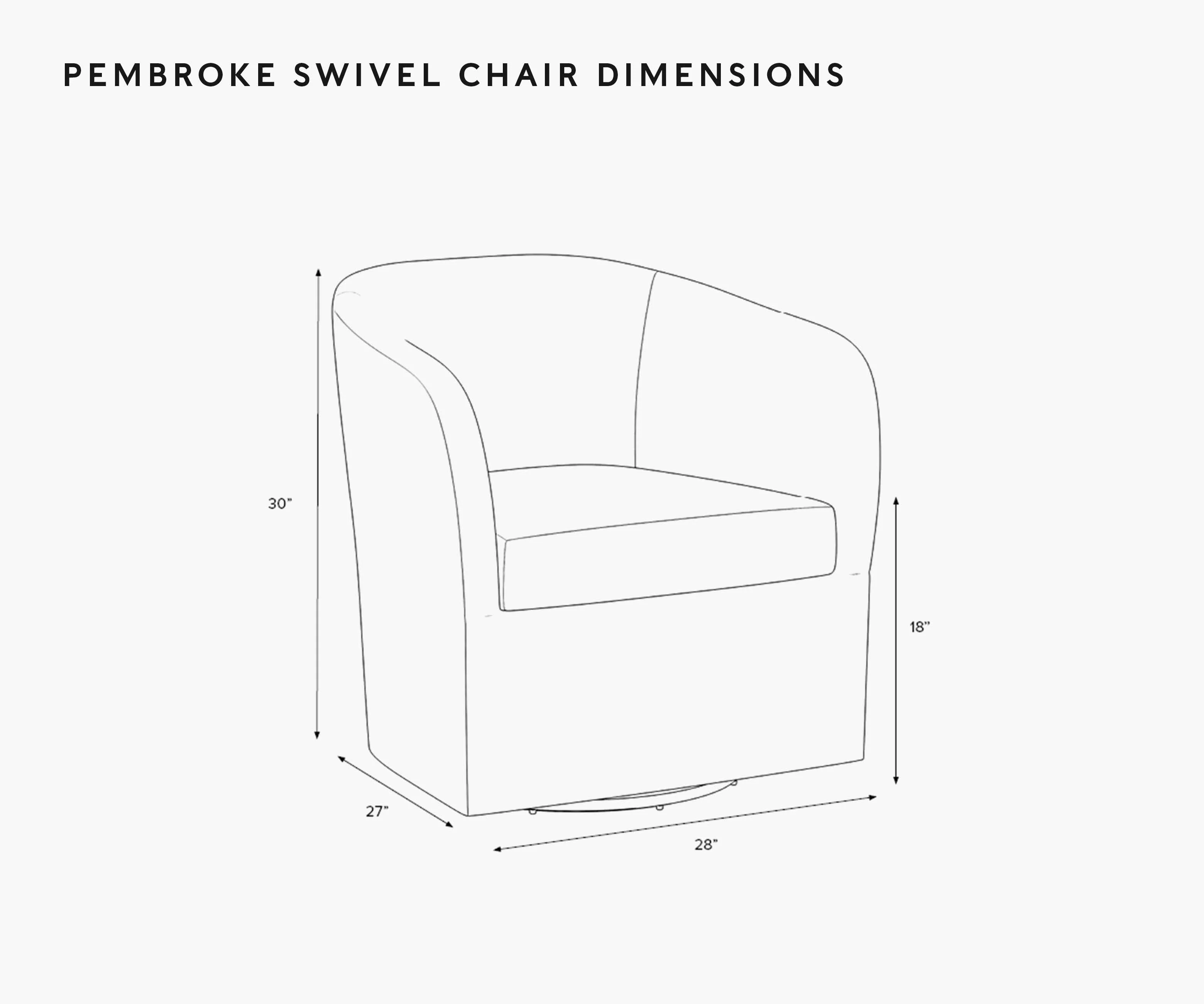 Pembroke Swivel Chair - Gracie