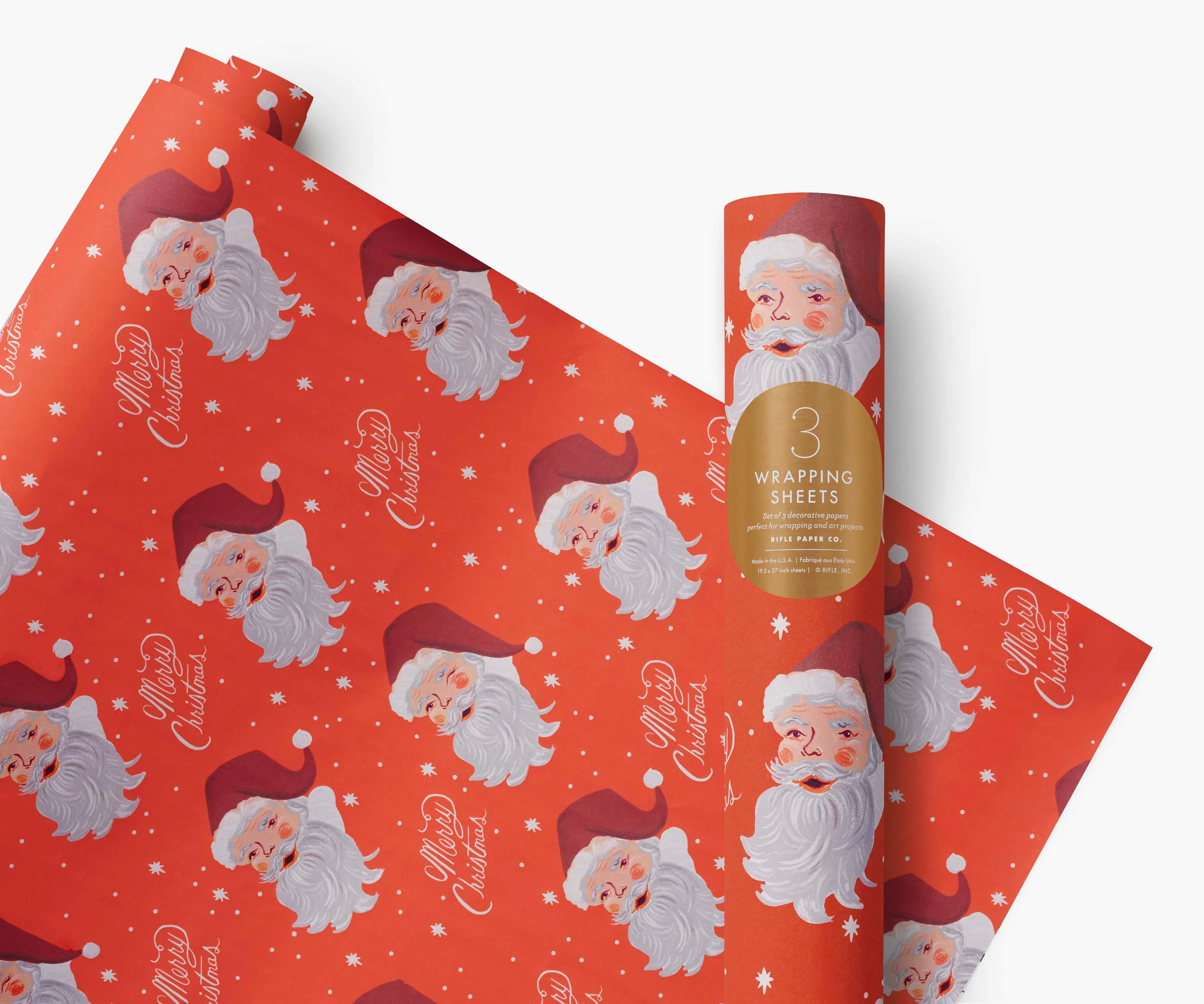 Holiday Wrapping Sheets - Santa