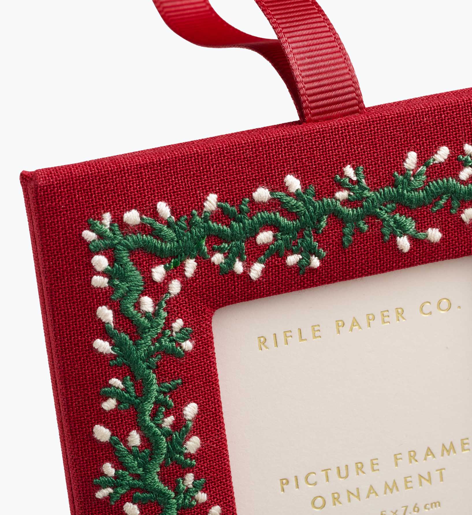 Embroidered Frame Ornament - Garland