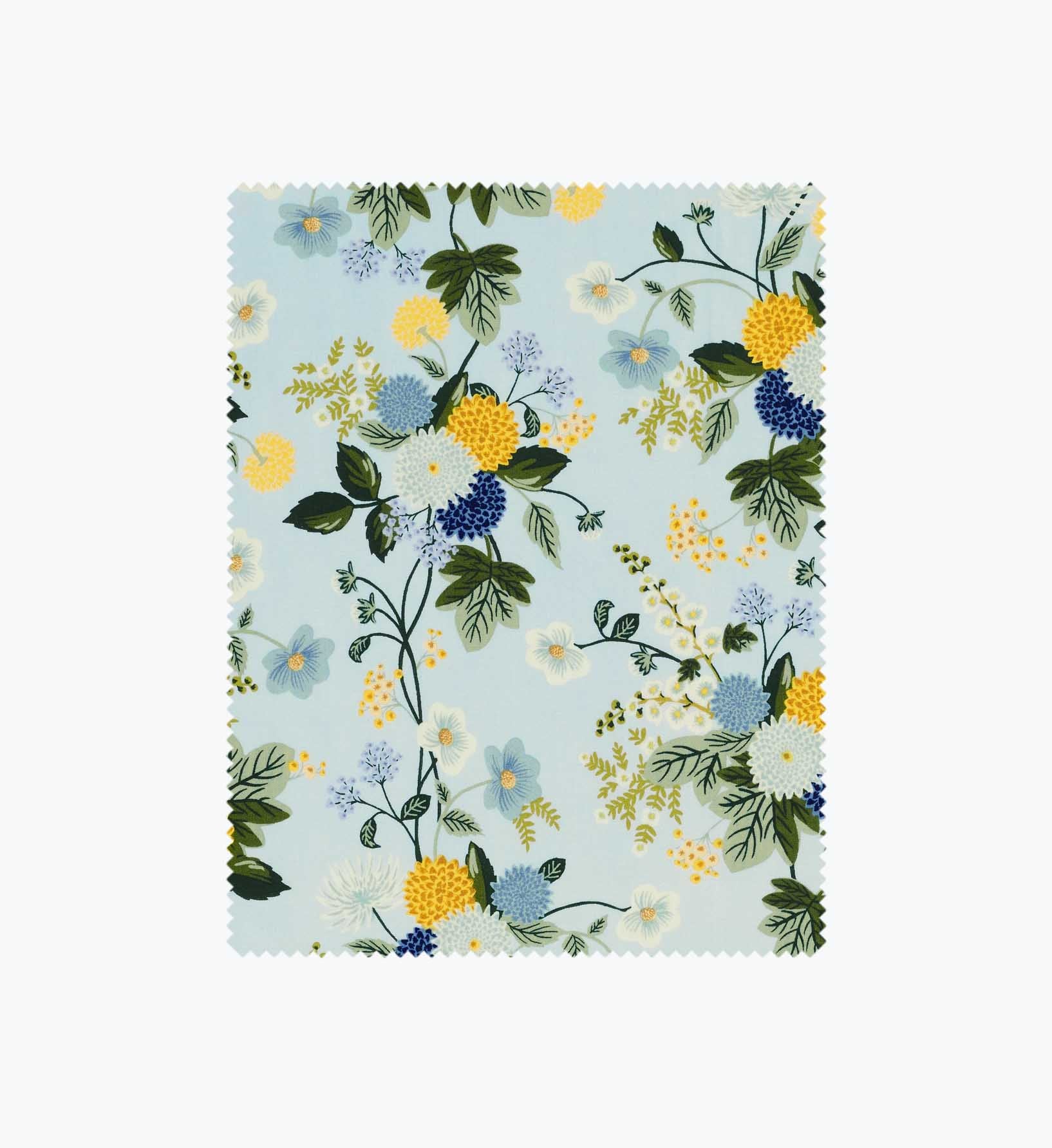 Dahlia Rayon Fabric - Blue