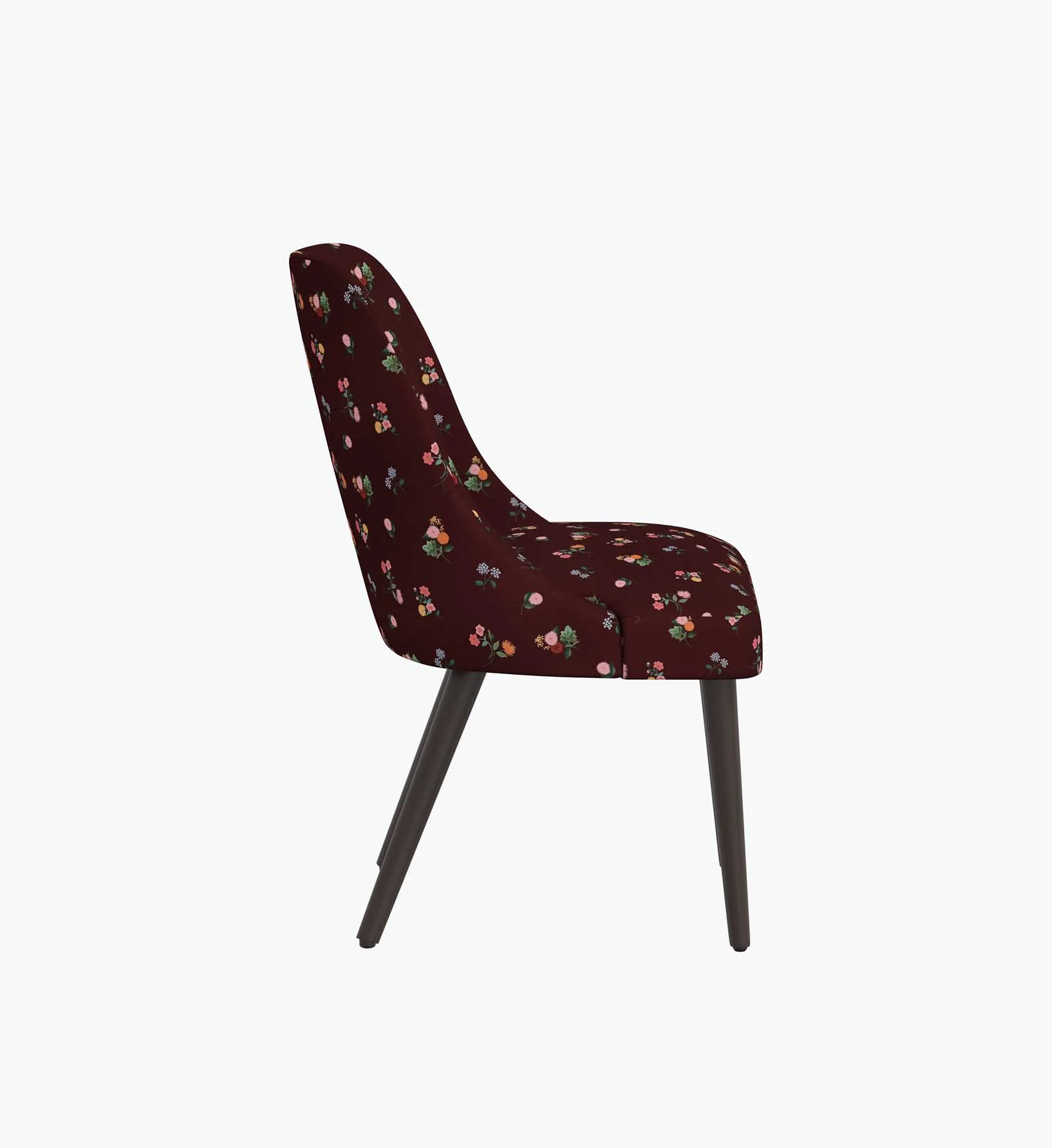 Clare Dining Chair - Ditsy Dahlia Burgundy