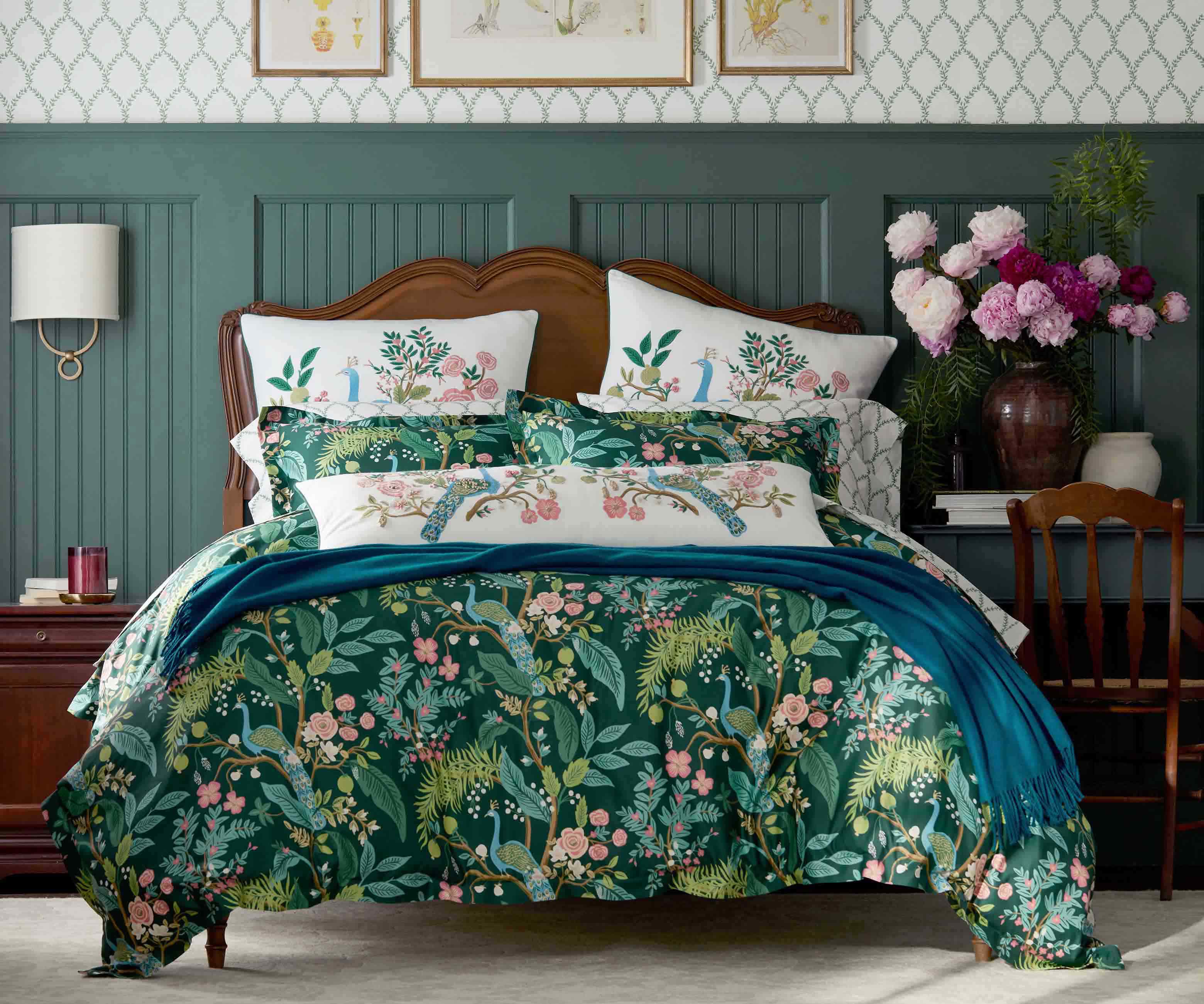 Sateen Duvet Cover - Peacock Emerald