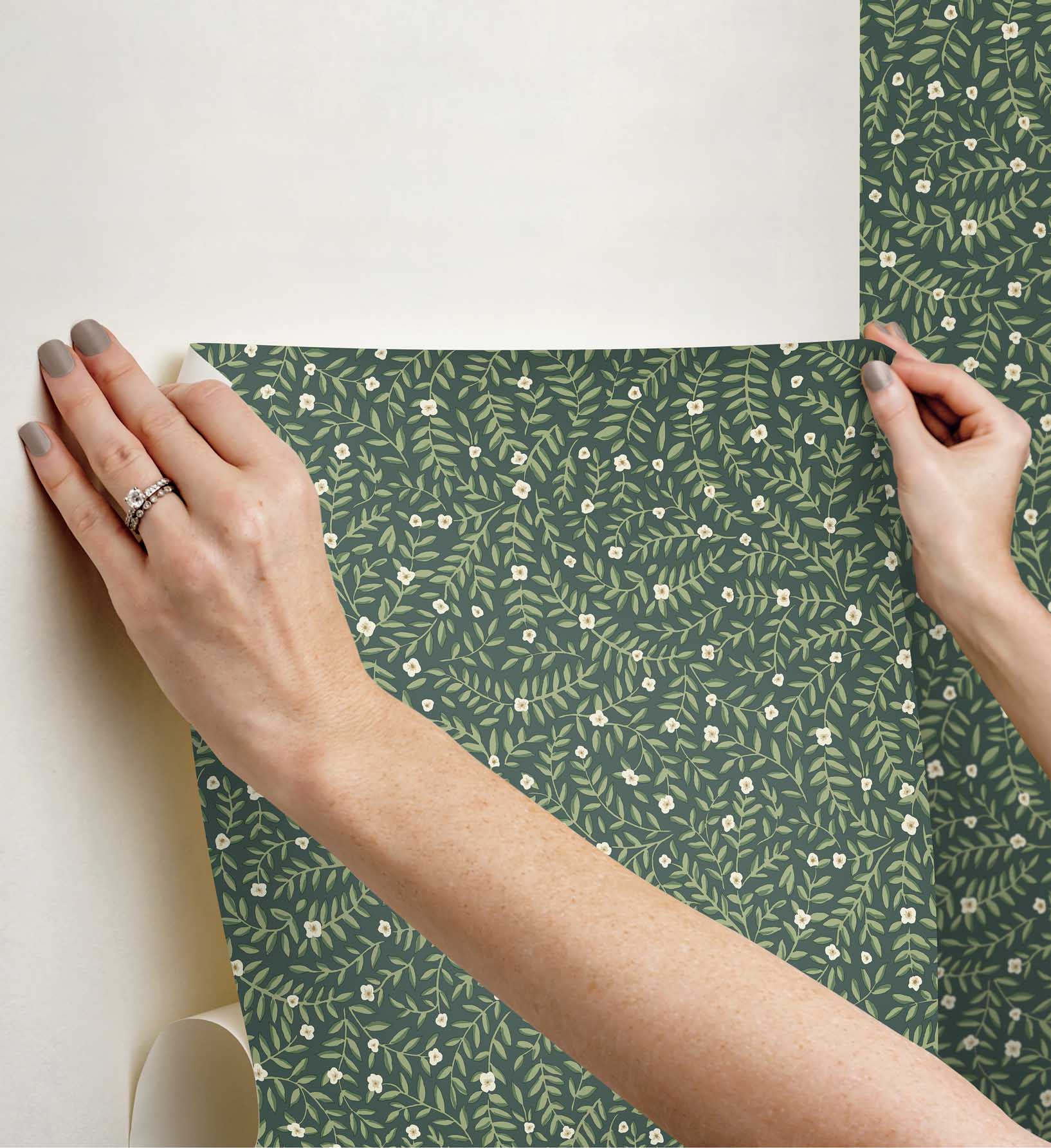 Elodie Peel & Stick Wallpaper - Emerald