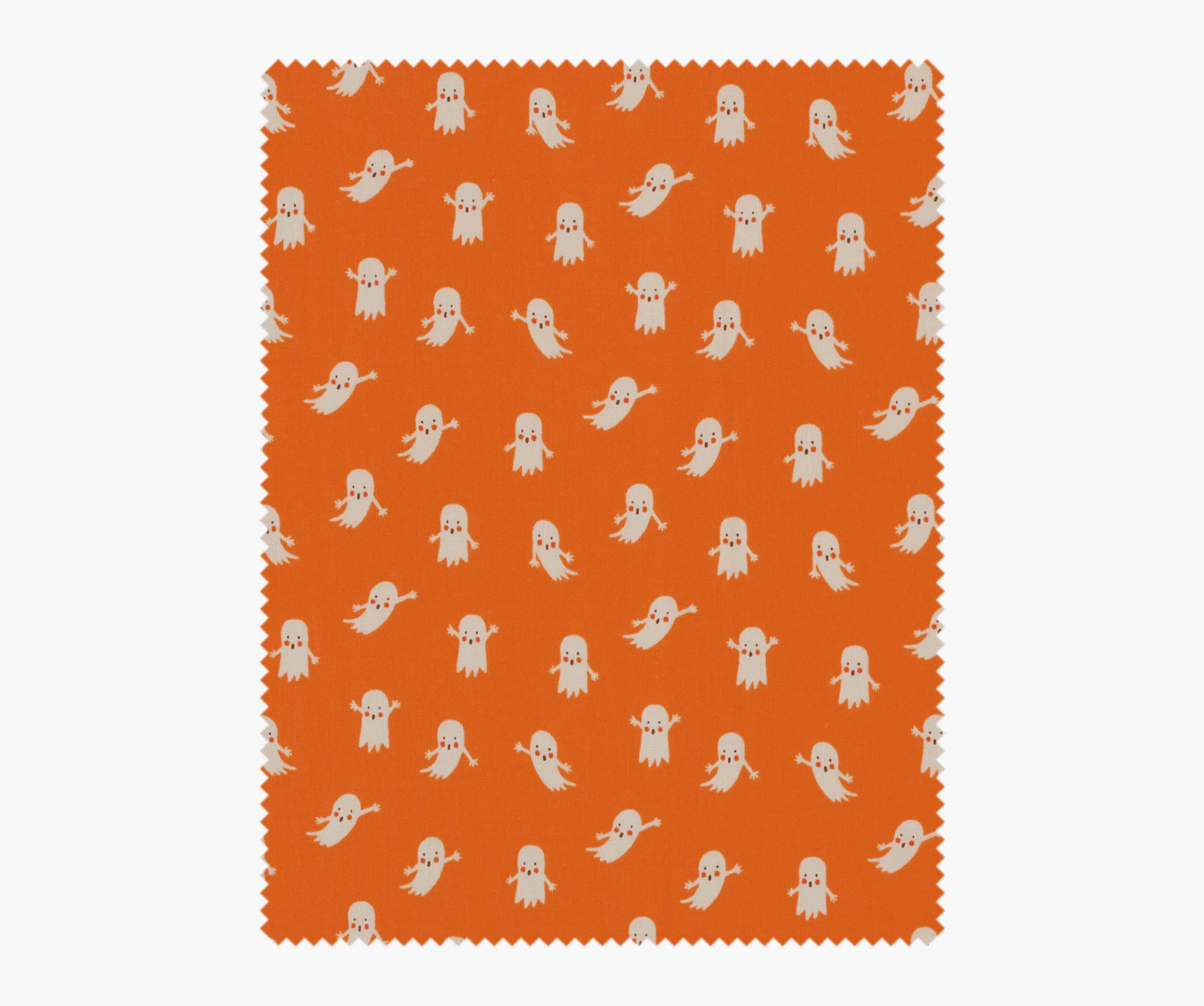 Ghosts Cotton Fabric - Orange