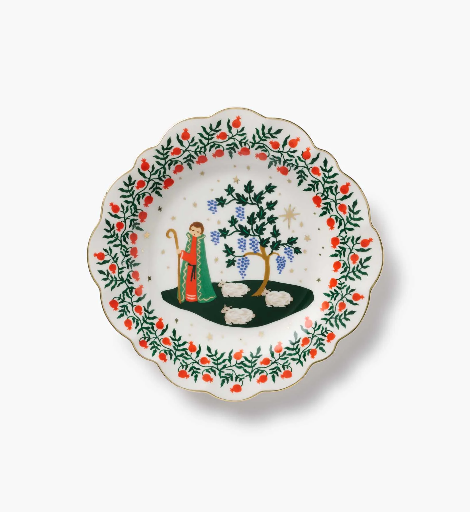 Porcelain Dessert Plate Set - Nativity