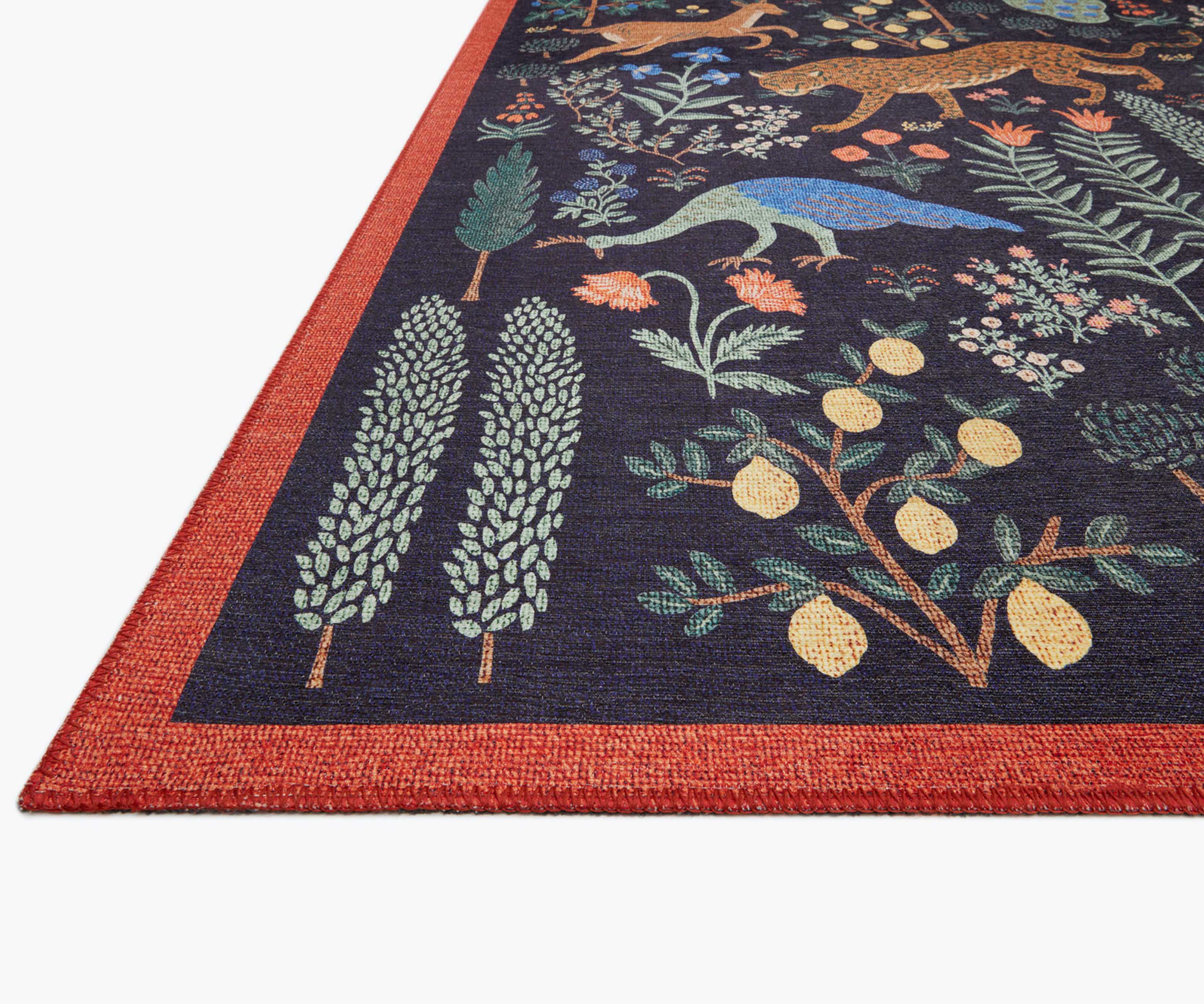 Menagerie Les Fauves Printed Rug - Black