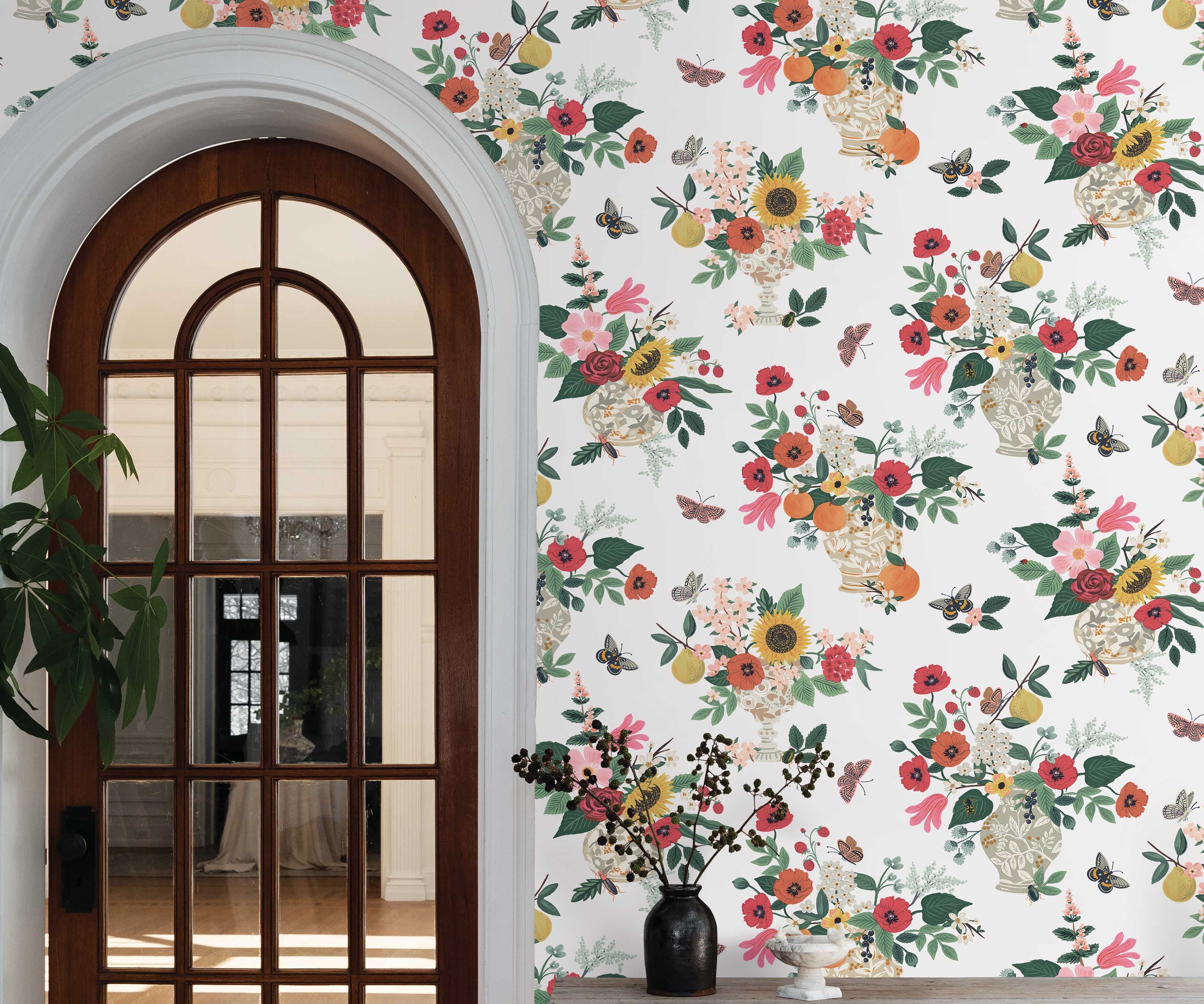 Flower Studies Wallpaper - Rose Multi