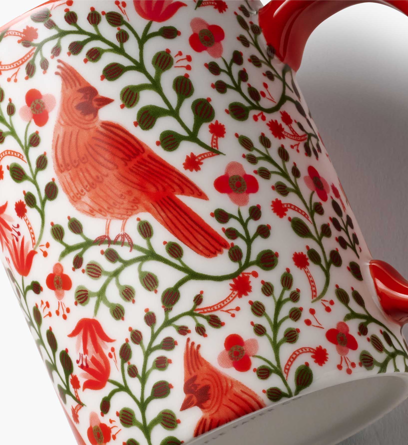 Holiday Porcelain Mug - Cardinals