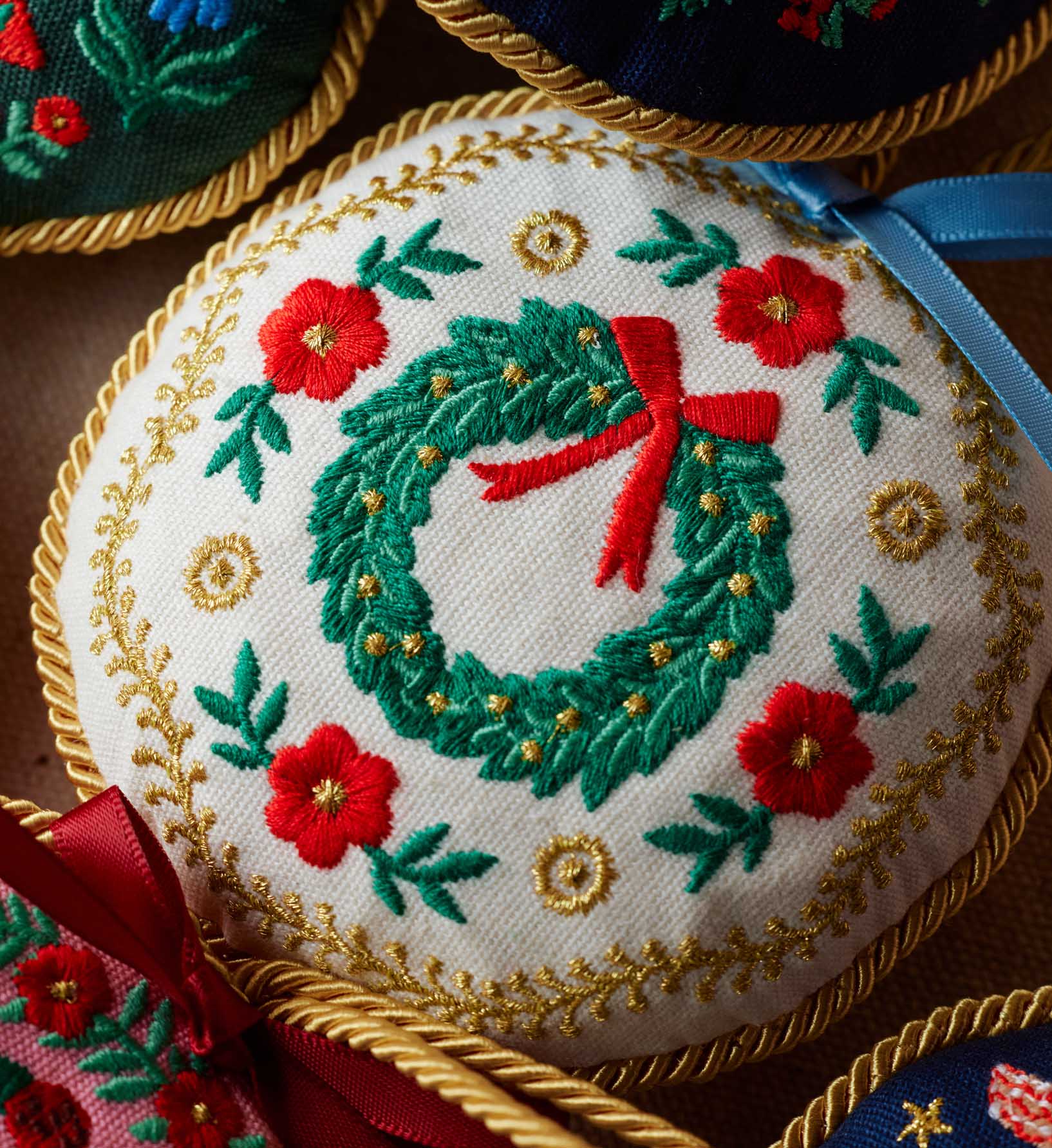 Embroidered Ornament Set - Christmastide