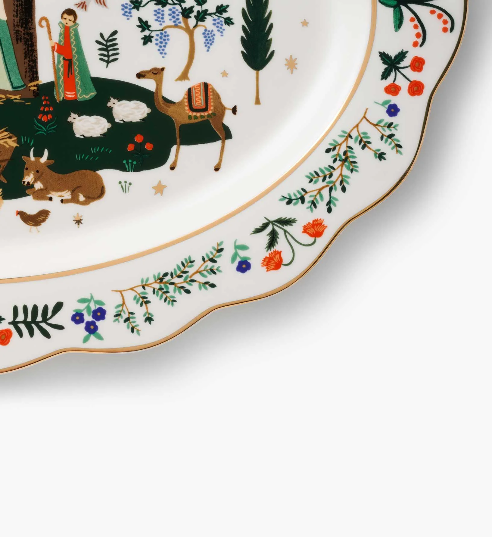 Large Porcelain Serving Platter - Nativity