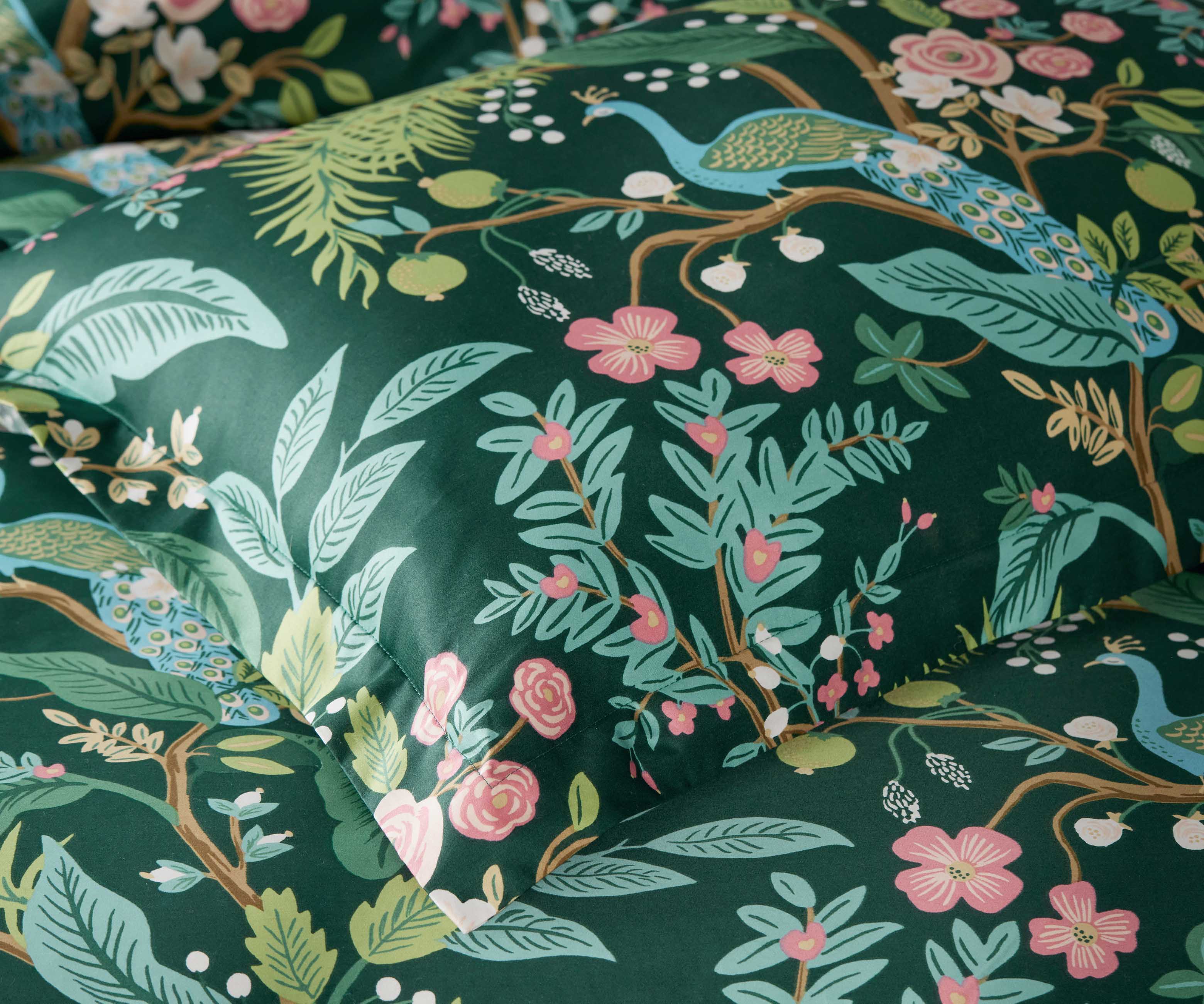 Sateen Sham - Peacock Emerald