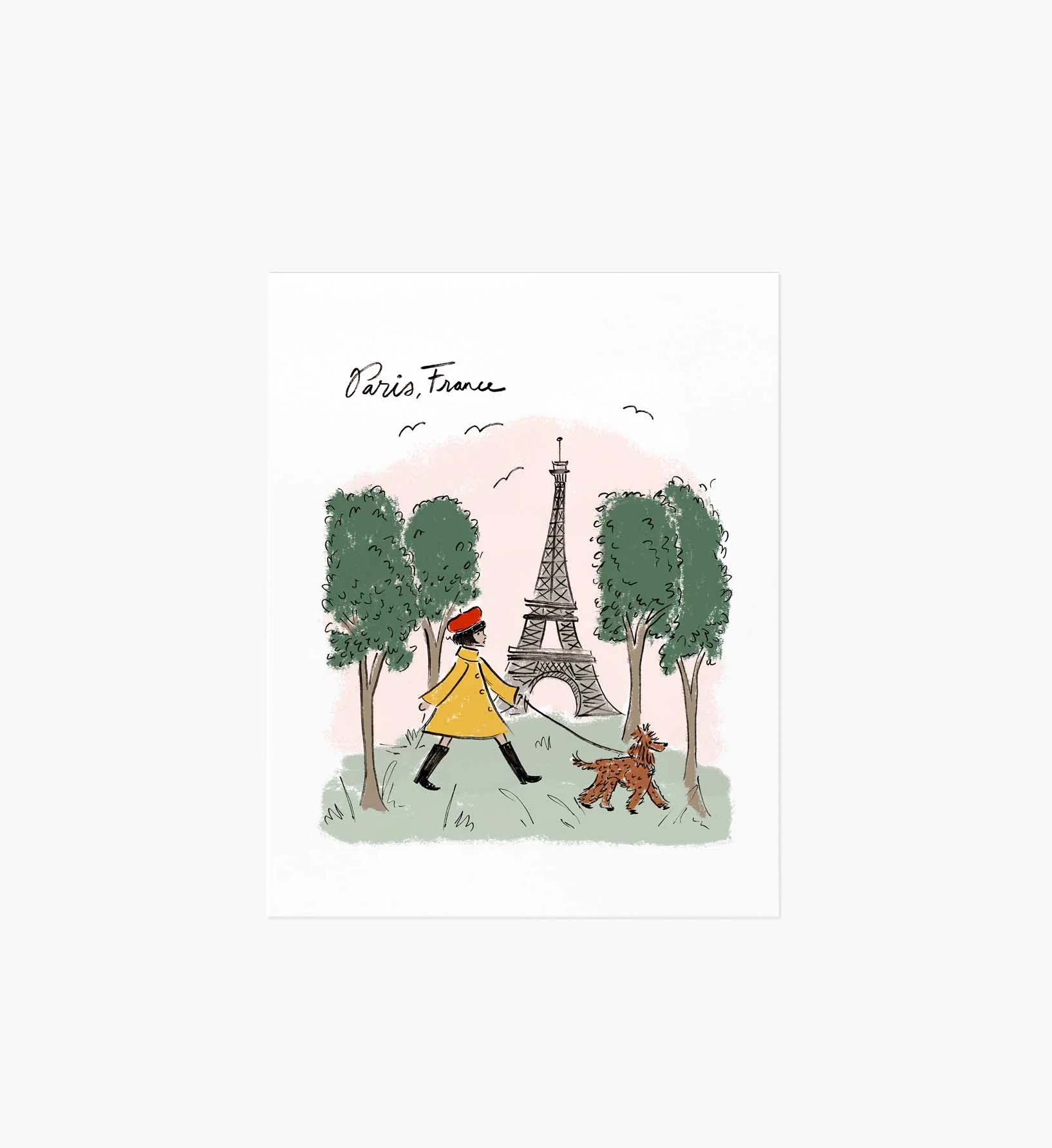 Paris Travel Sketch Art Print