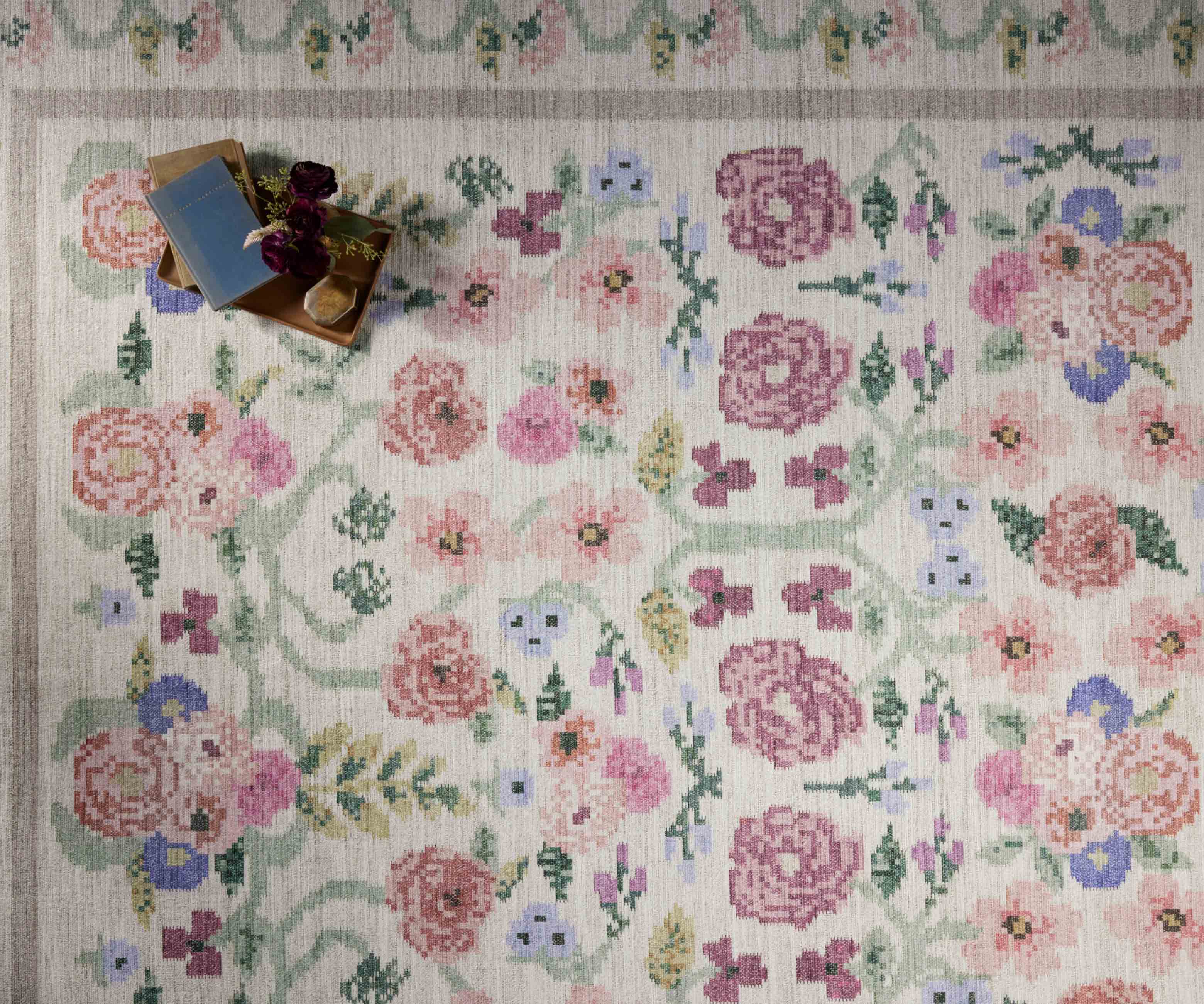 Rosa Power Loomed Rug - Ivory