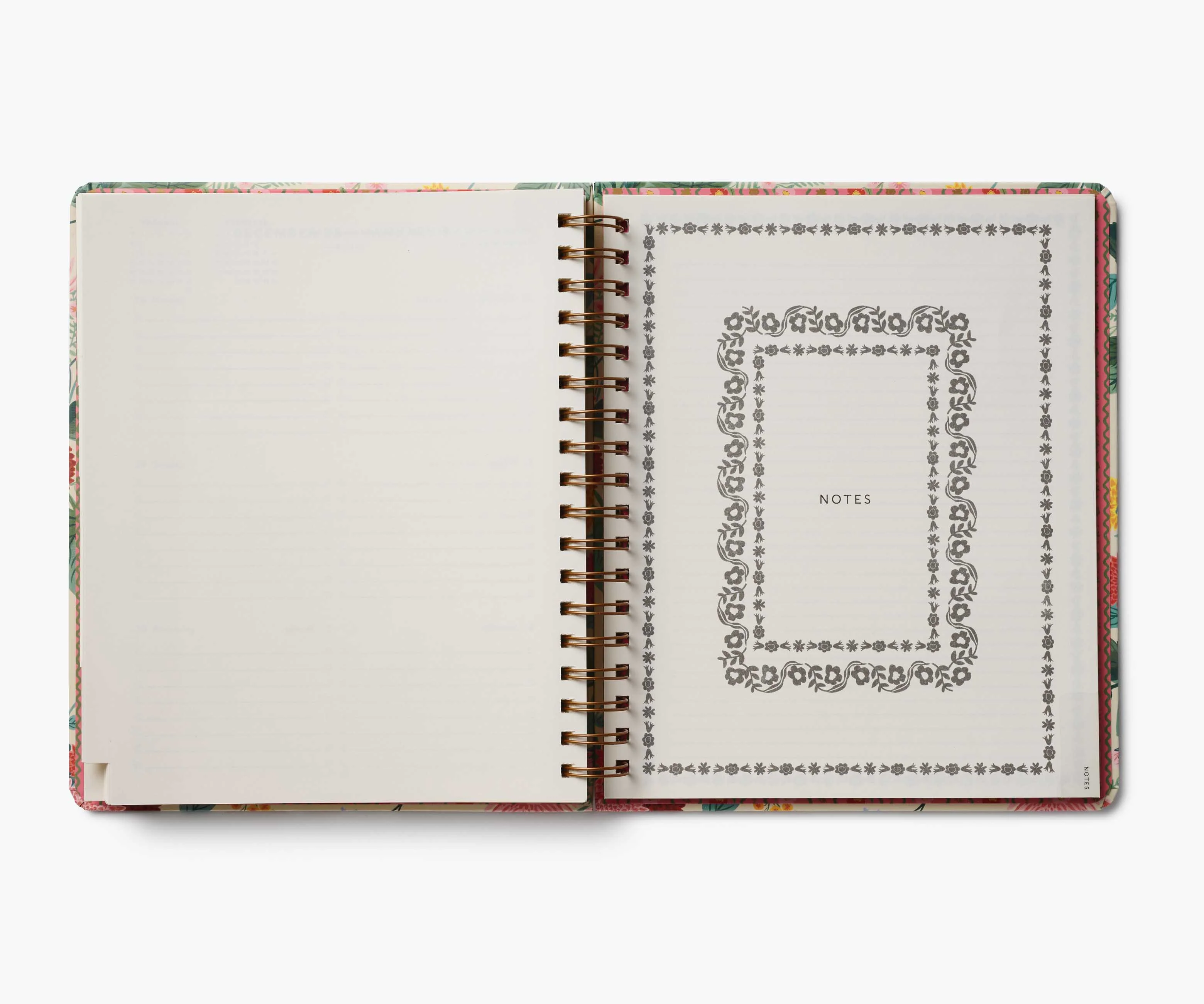 2025-2026 17-Month Academic Hardcover Spiral Planner - Dahlia