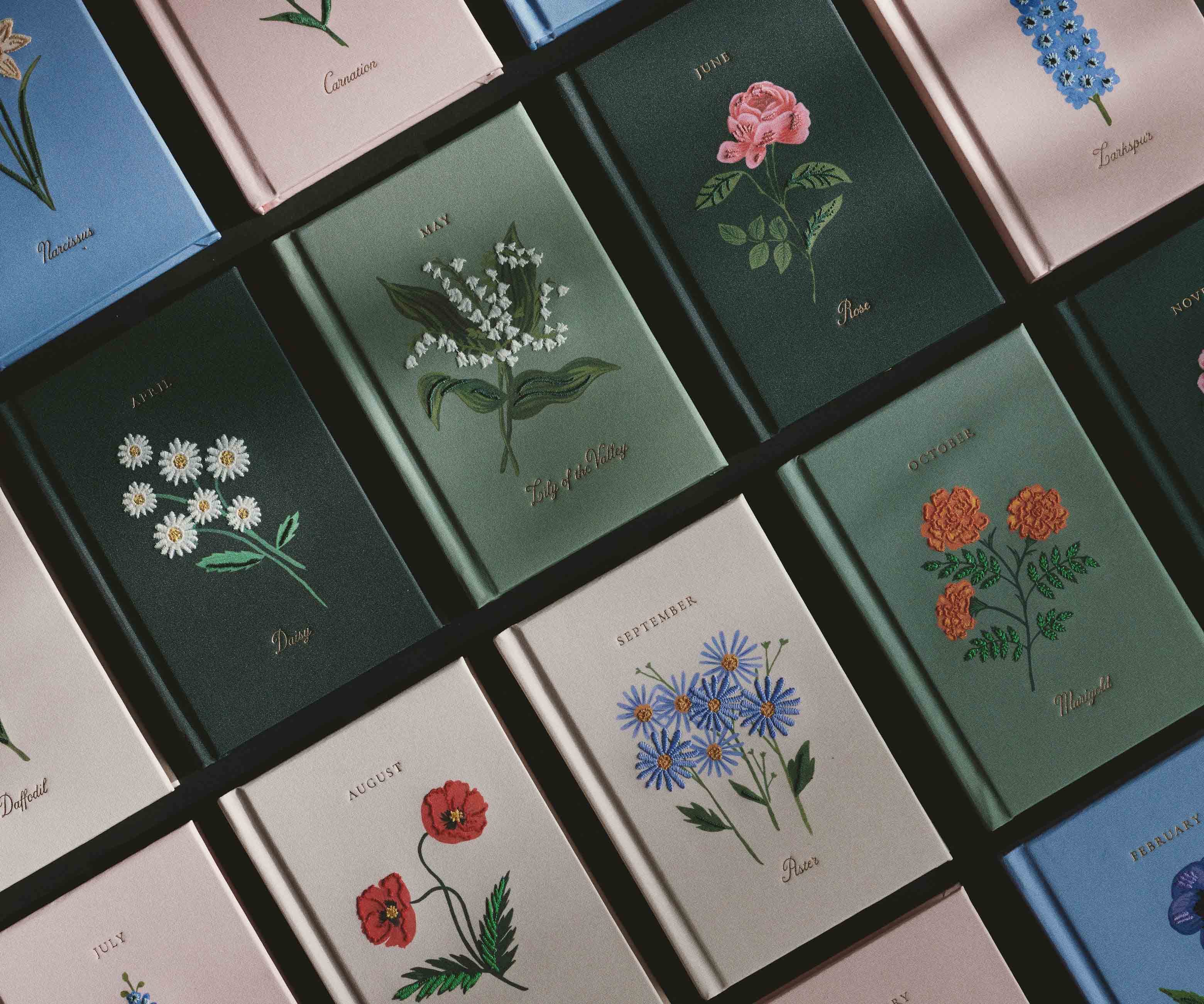 Birth Month Mini Embroidered Journal - December