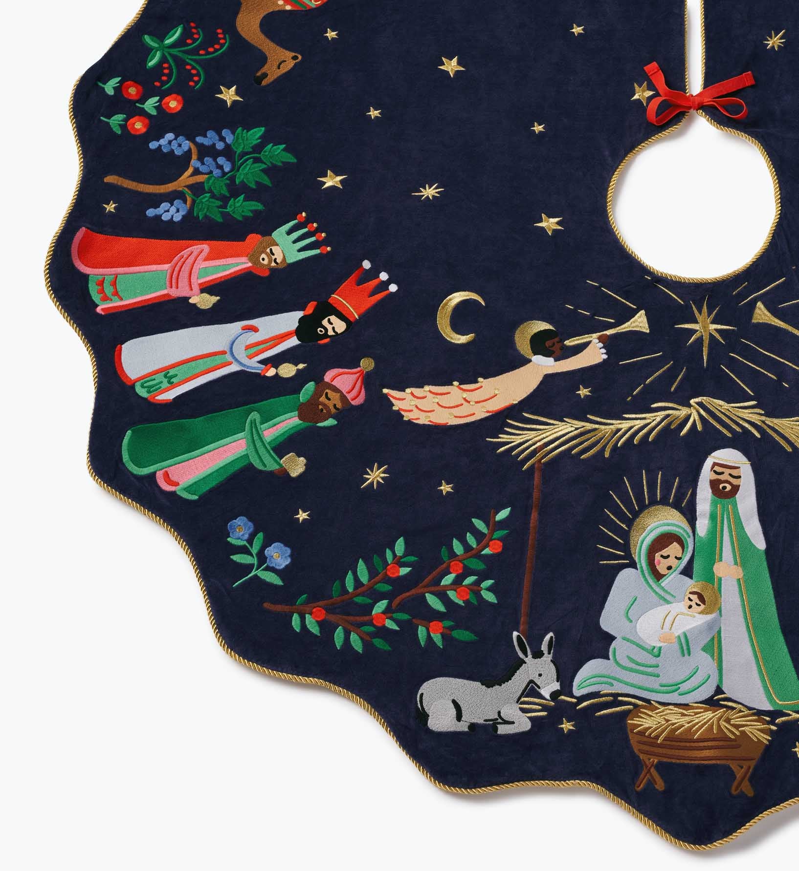 Embroidered Tree Skirt - Nativity