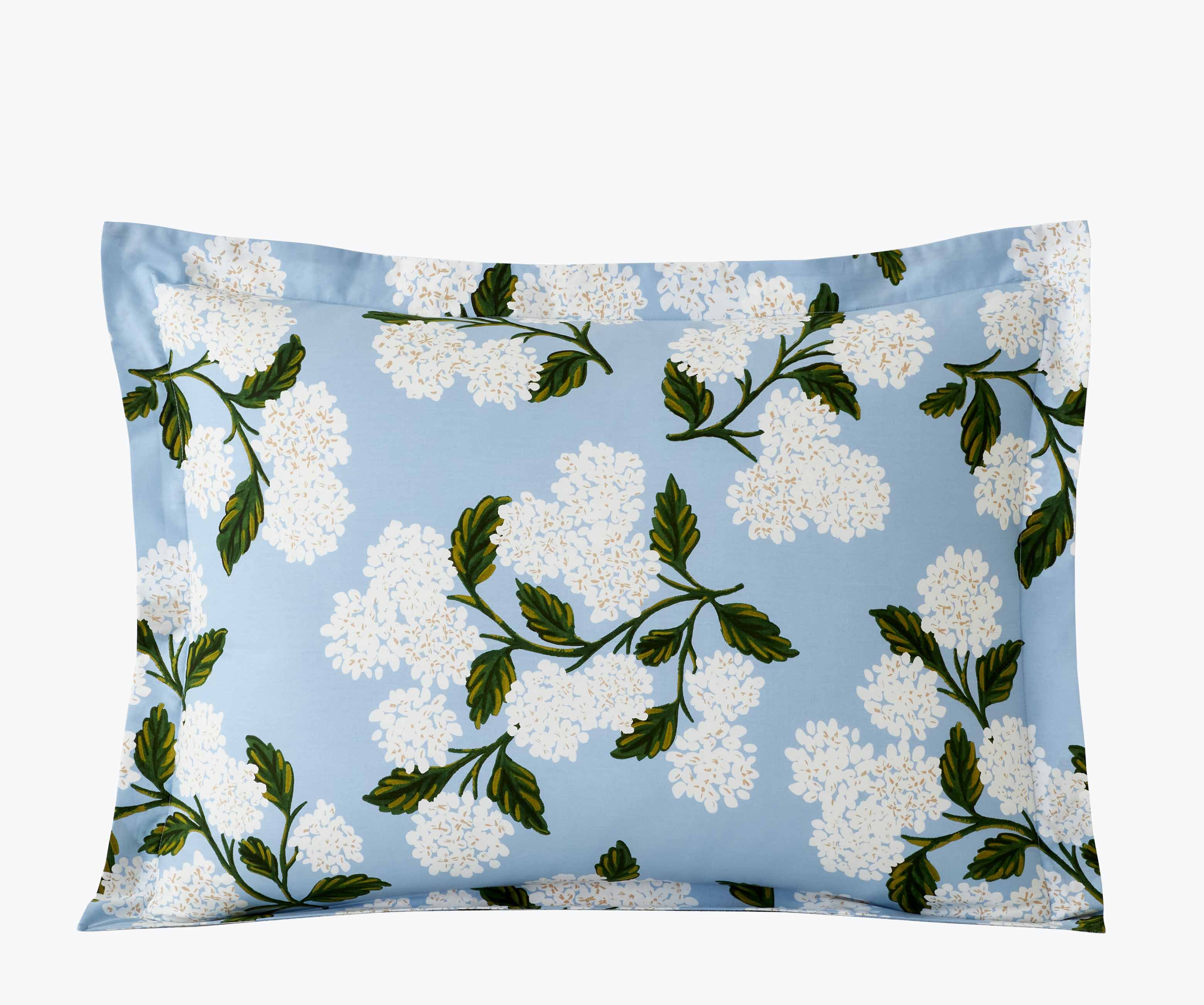 Percale Sham - Hydrangea