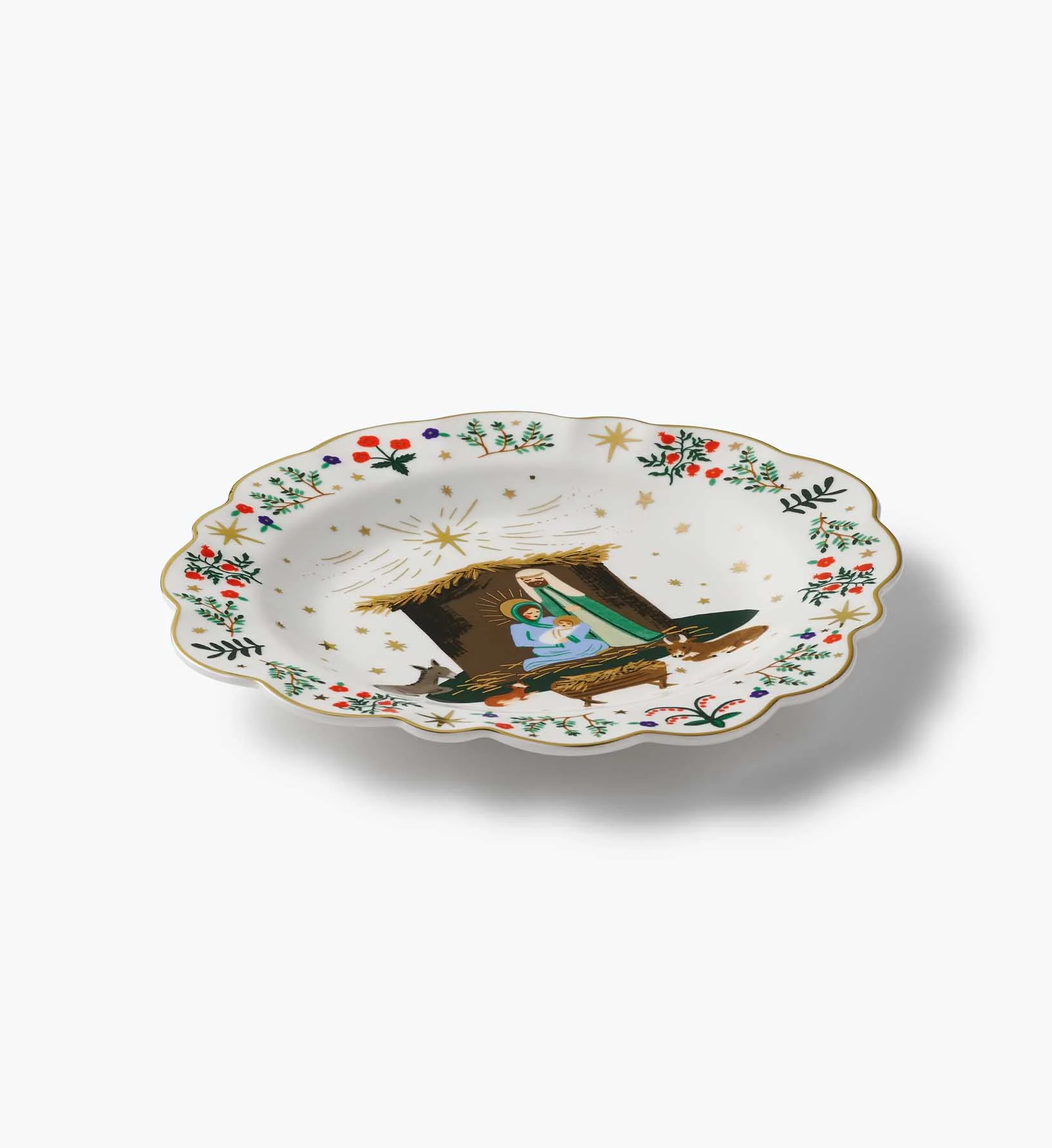 Porcelain Dessert Plate Set - Nativity