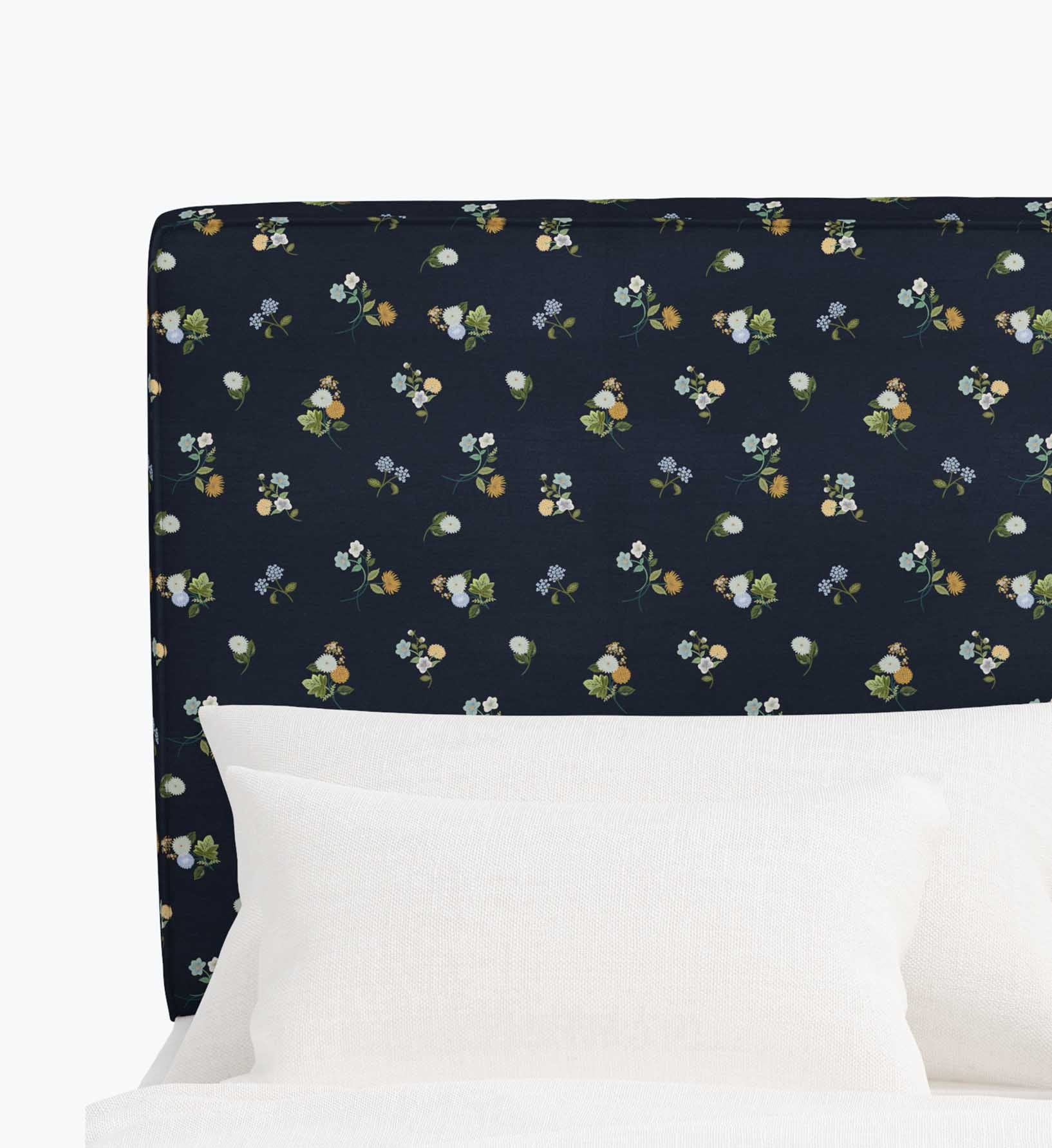 Elly Headboard - Ditsy Dahlia Navy